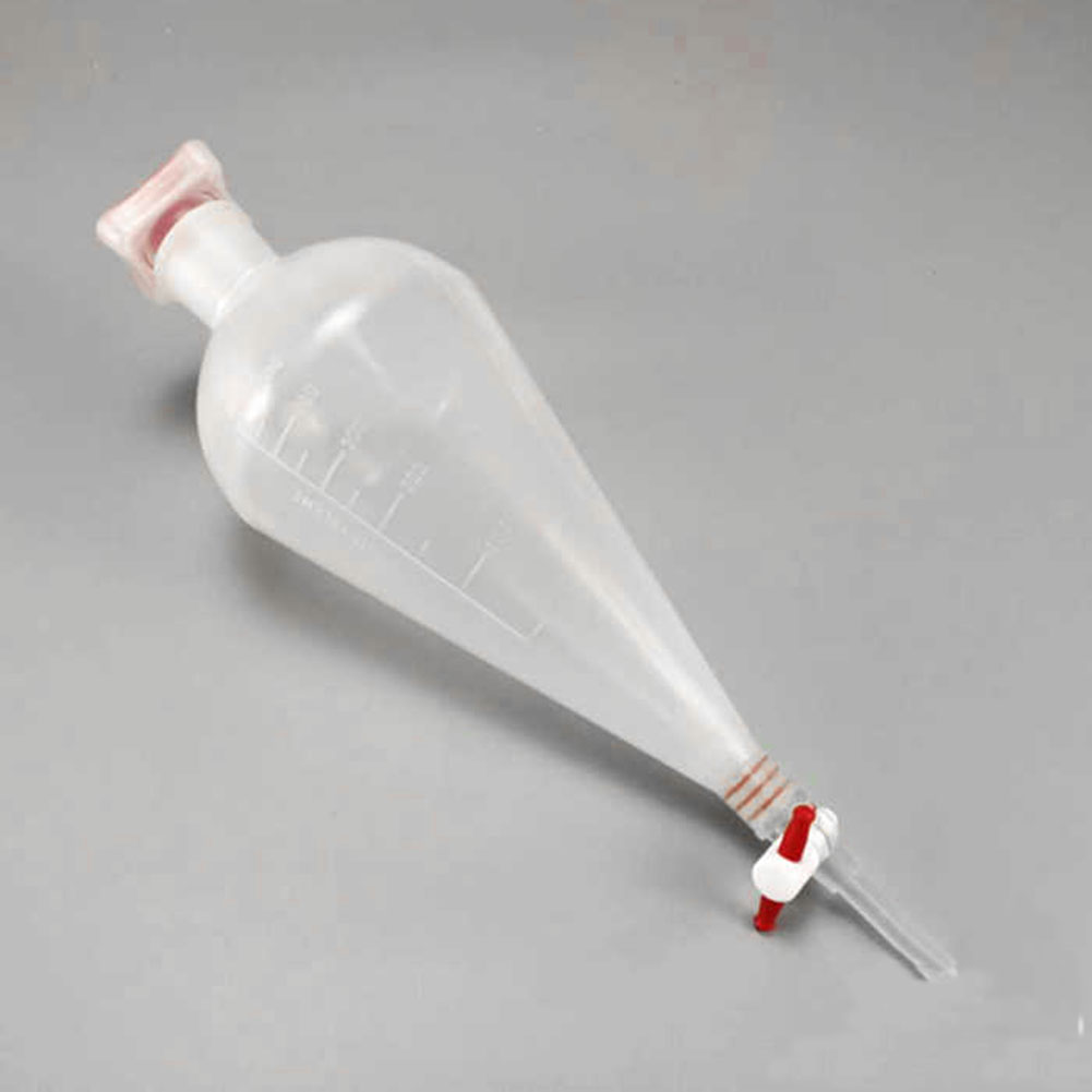 ADAMAS BETA 1pcs Polypropylene Separating Funnel with Stopcock PTFE Plug Leak-Proof Screw Cap Laboratory Plastic Filter Funnel 125-1000ml