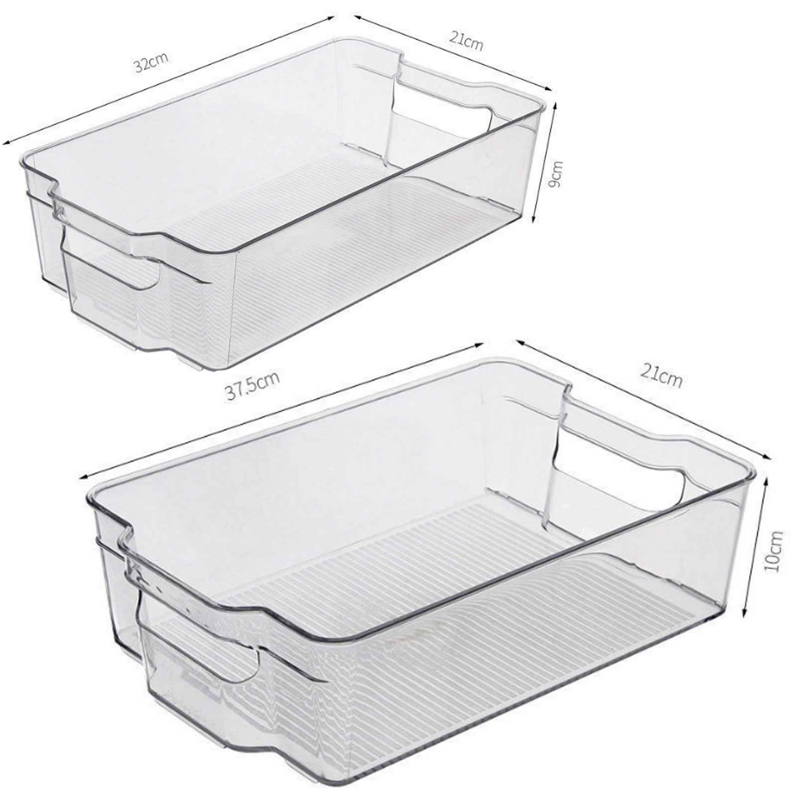 ADAMAS BETA Lab PET Refrigerator Reagent Storage Box With Handle Transparent 37.5cm/32cm Laboratory Plastic Storage Box