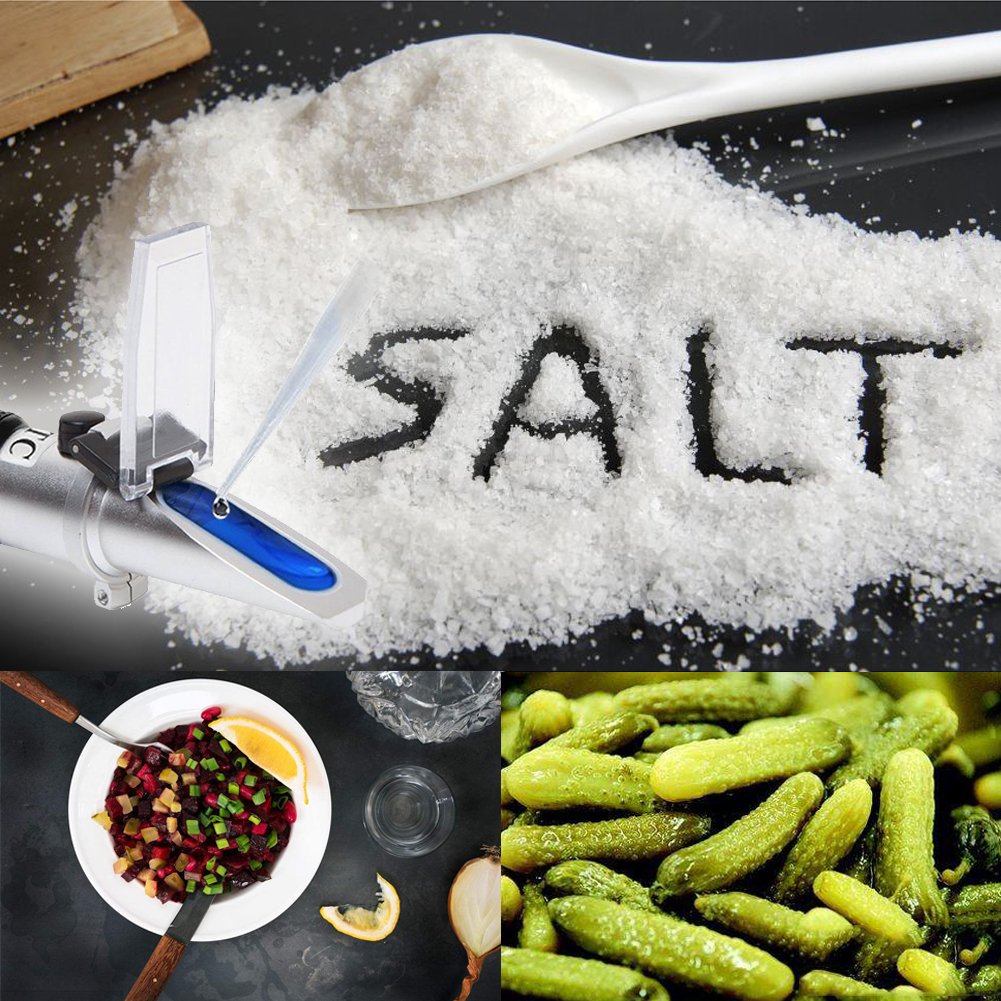 ADAMAS-BETA 1pcs Handheld Seawater Salinity Refractometer 0-100‰ Lab Supplier Digital Food Salty Tester 0-28% Salinometer with ATC