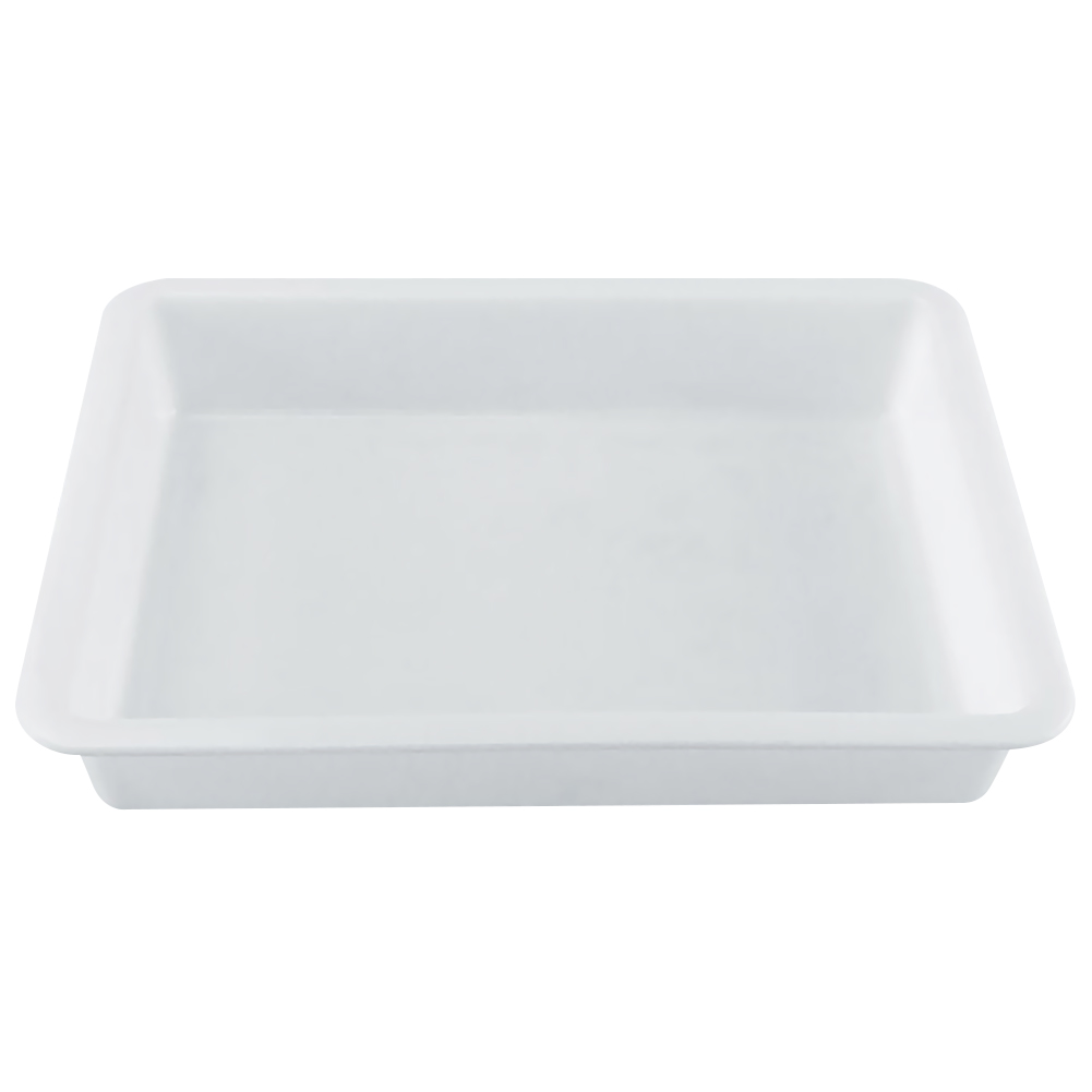 ADAMAS-BETA Laboratory PP Plastic Dish Square Portable Rectangular White Lab Supplies Storage Tray without Cover