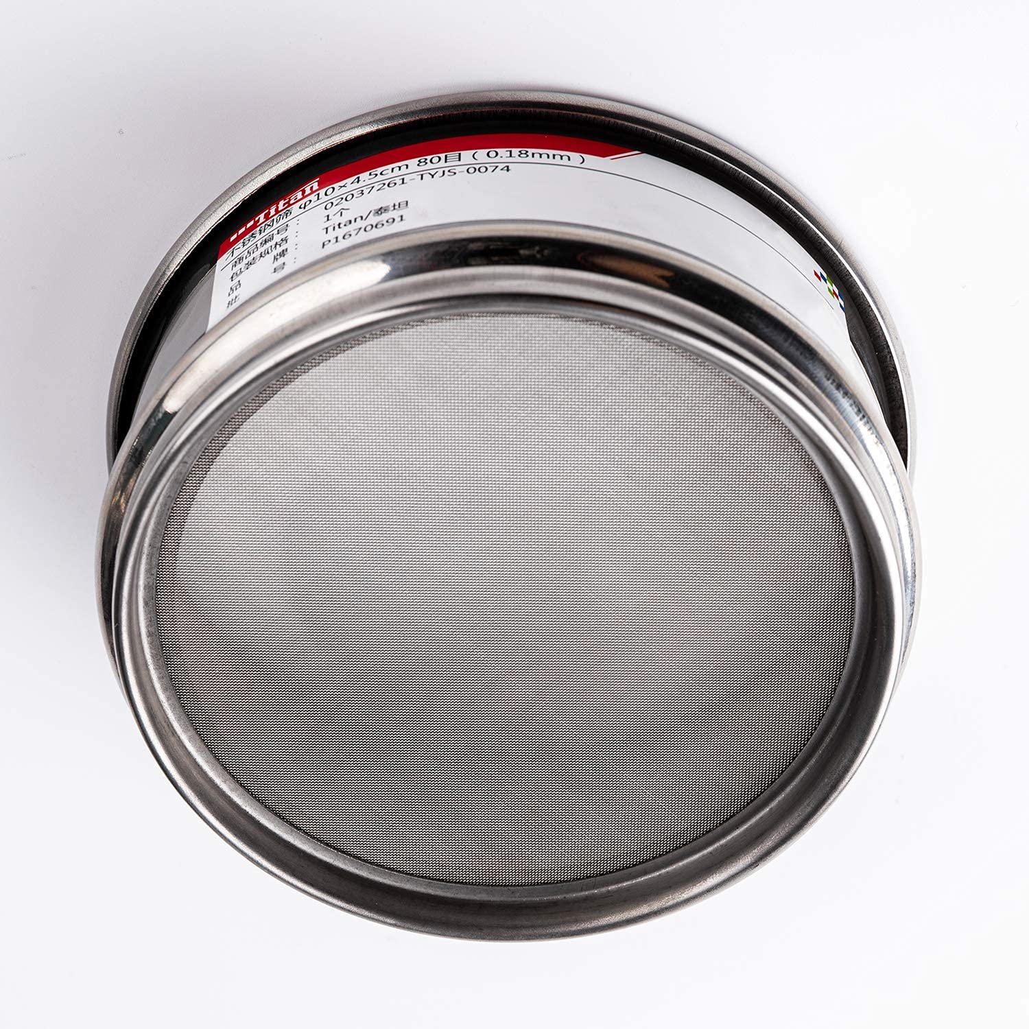 Adamas-Beta φ10×4.5cm 160 Mesh 304 Stainless Lab Sieves Economy Test Sieve 304 Stainless Steel Wire Cloth（0.096mm）