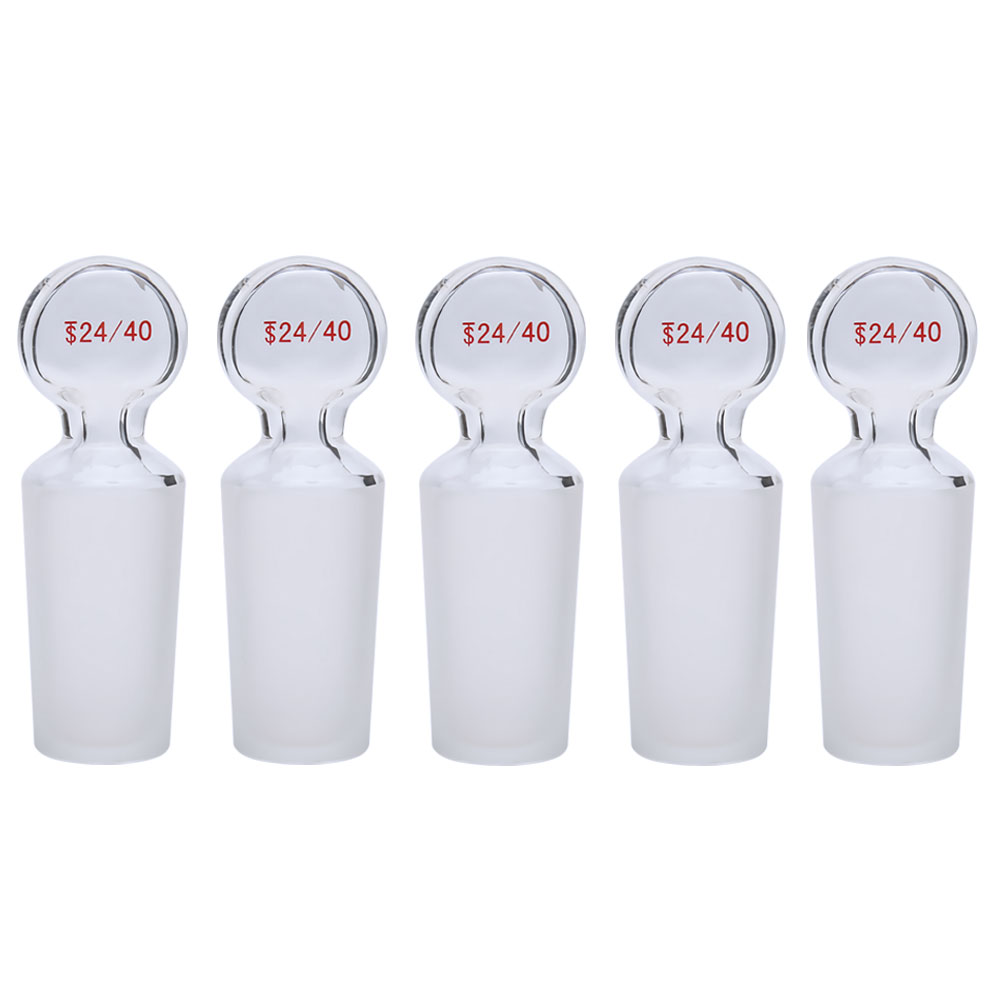 ADAMAS-BETA Lab High Borosilicate Glass Stopcocks Hollow Glass Stopper 14# 19# 24# Standard Grinded with Handle Flasks Bottles Plugs Set