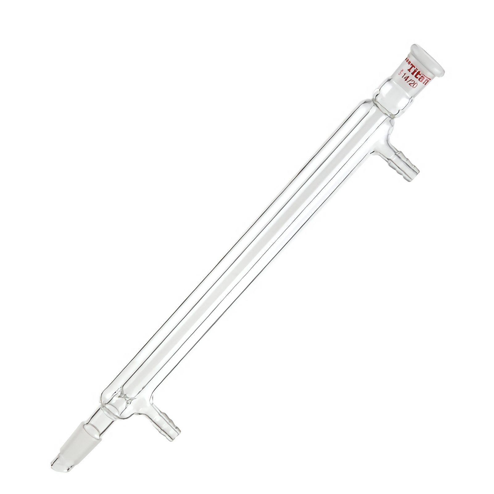 ADAMAS BETA 1pcs Sandwich Fractionation Column 180-330mm Grinding Mouth Laboratory Glass Straight Condenser Tube with Nozzle
