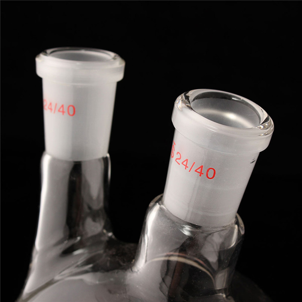ADAMAS-BETA Two-Necked Flask Lab Glassware Spherical Bottle Round-Bottomed Grind Reaction Flasks 10-2000ml for Distillation Experiment