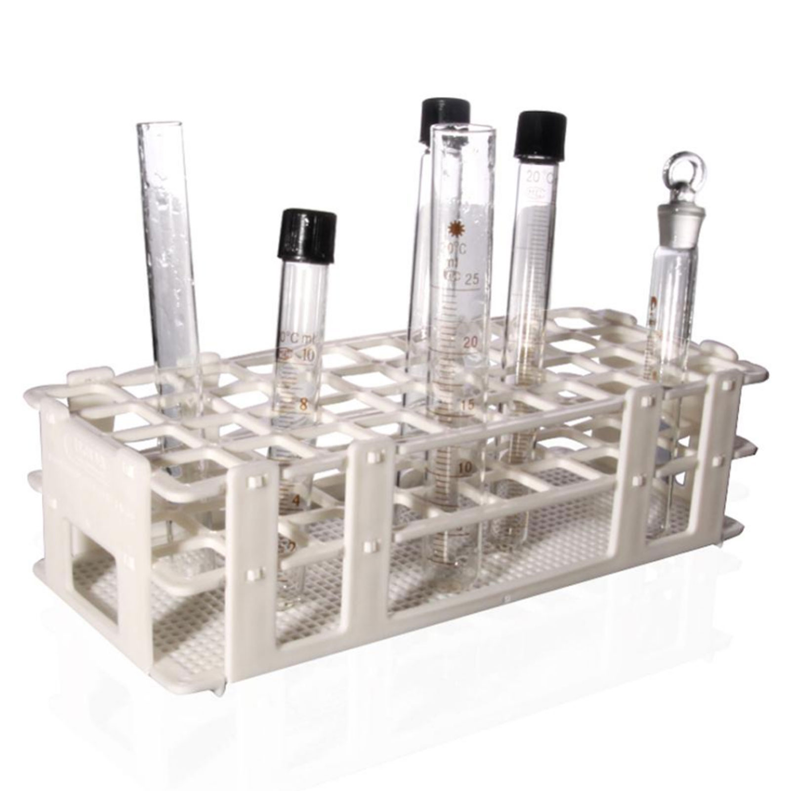 ADAMAS BETA Detachable Plastic Test Tube Rack 21-90 Wells Hole Diameter 13-30mm for Laboratory Test Tube Storage/Drying