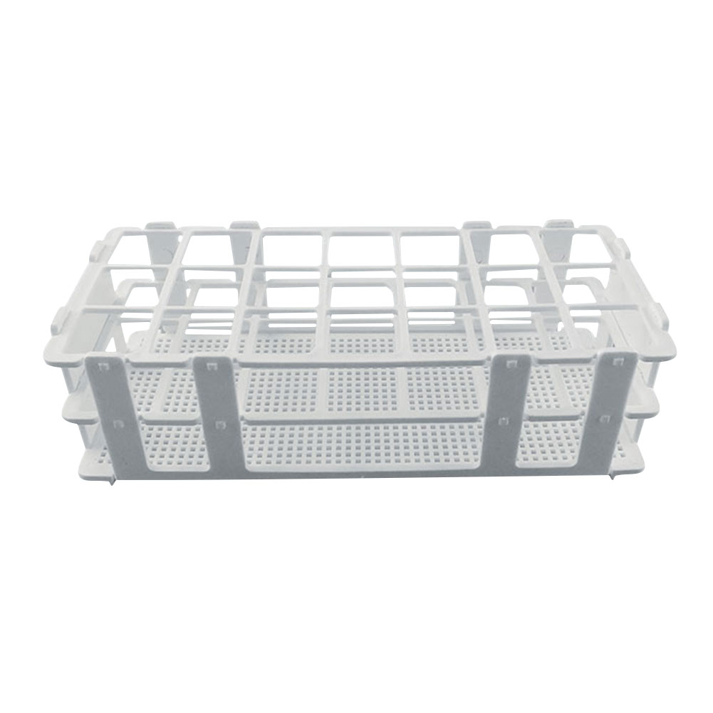 ADAMAS BETA Laboratory White Detachable Plastic Test Tube Rack 21-90 Wells 13-30mm Hole Diameter for Test Tube Storage/Drying Holder