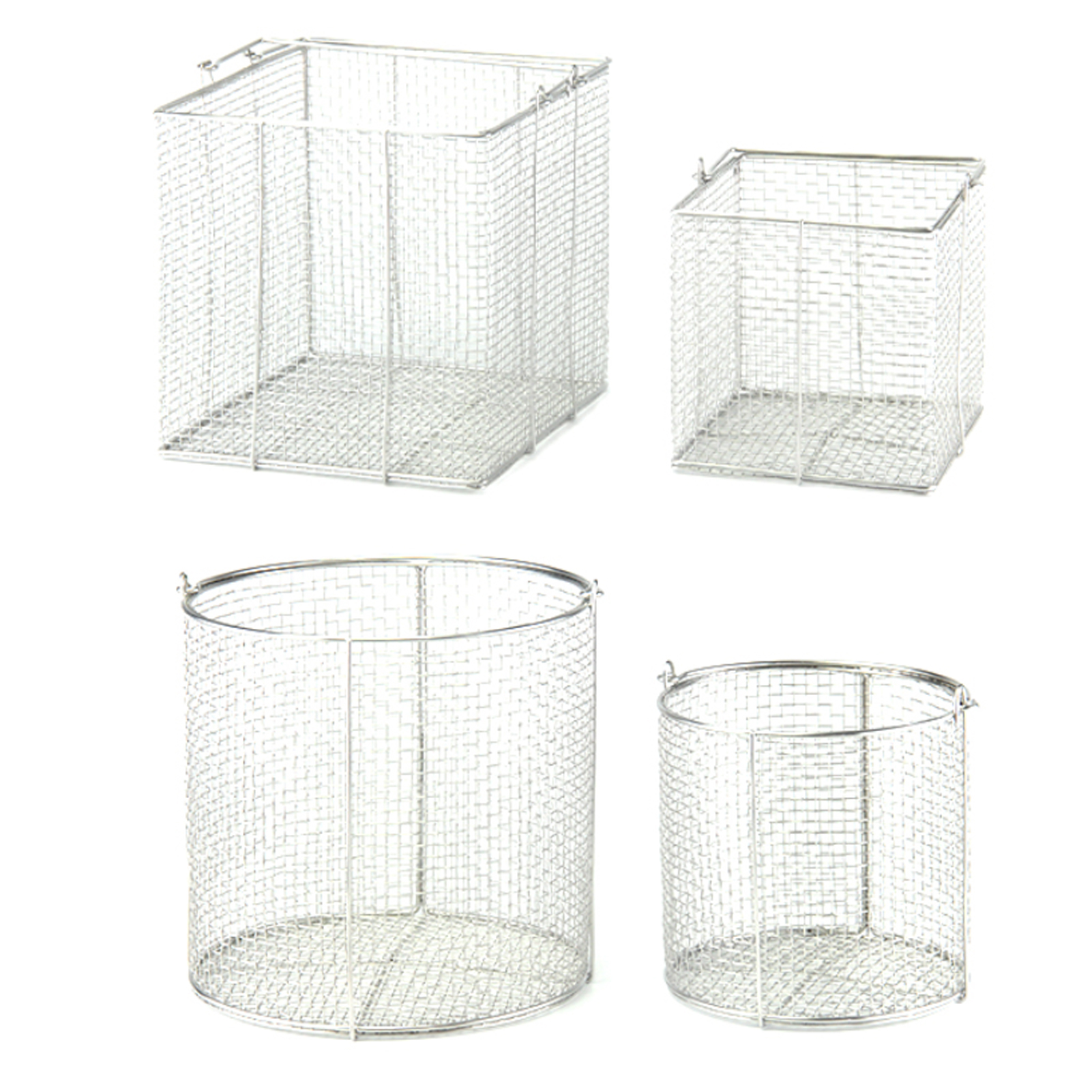 ADAMAS BETA Lab 304 Stainless Steel Wire Basket With Handle Cleaning/Disinfection Frame Storage/Draining Basket for Laboratory