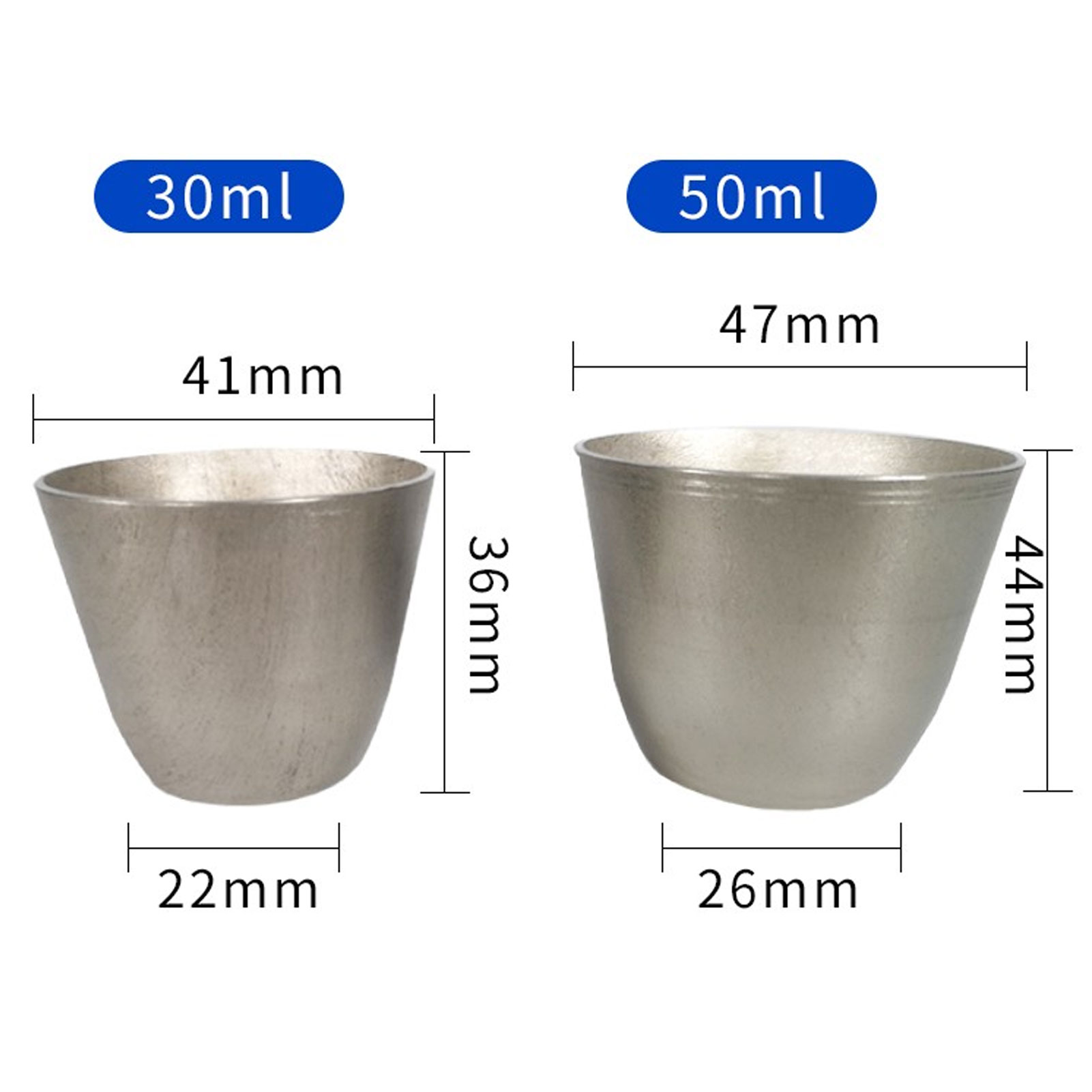ADAMAS BETA Lab Sterling Silver Crucible High Purity 99.99% 30ml 50ml Nickel/Iron Crucible with Cover  Laboratory Heating Device