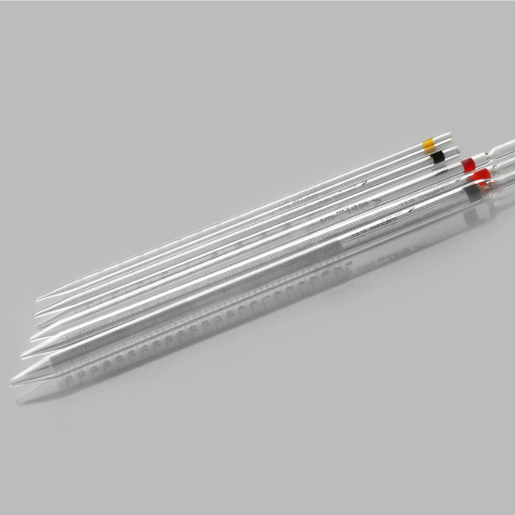 ADAMAS BETA Ring-marked Graduated Straw Pipe High Borosilicate Glass Pipette Laboratory Trace Liquid Transfer Tubes 0.5-50ml Dropper