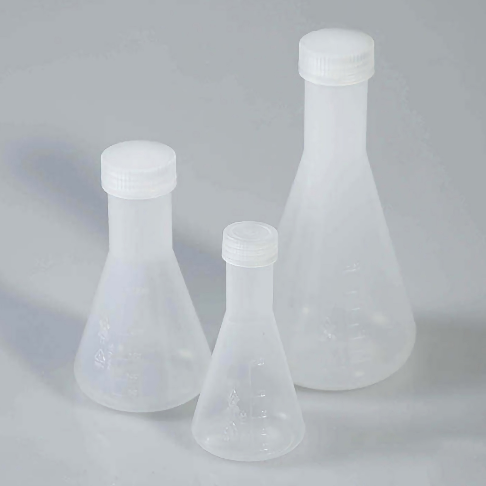 ADAMAS BETA Lab PP Plastic Triangular Flask Graduated Screw Cover/Bell Mouth Laboratory Conical Bottle 50-1000ml Reagent Storage Bottles