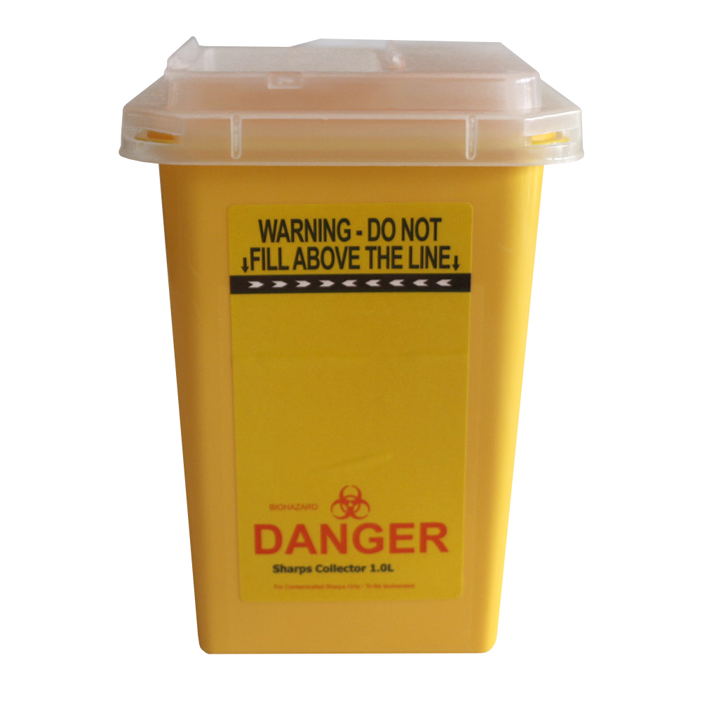 ADAMAS-BETA Yellow Sharp Box Medical Waste Trash Can Square/Round Sharp Weapon Box with Cover Lab Big Capacity Plastic Storage Box