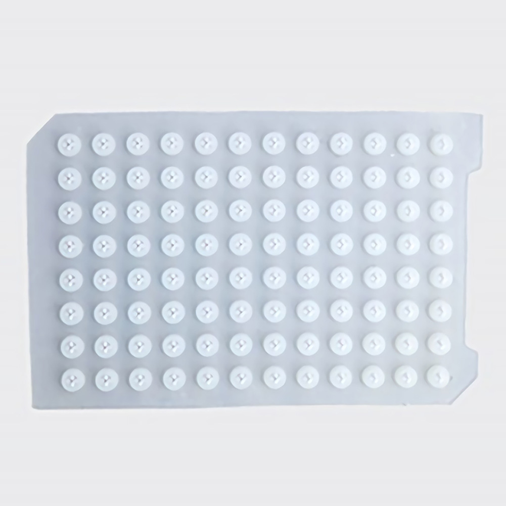 ADAMAS BETA Wholesale 10pcs Lab Silicone Sheet for Laboratory 96-Well PCR Plate/Deep Well Plate “+” Cross Opening Round Hole Soft Cover