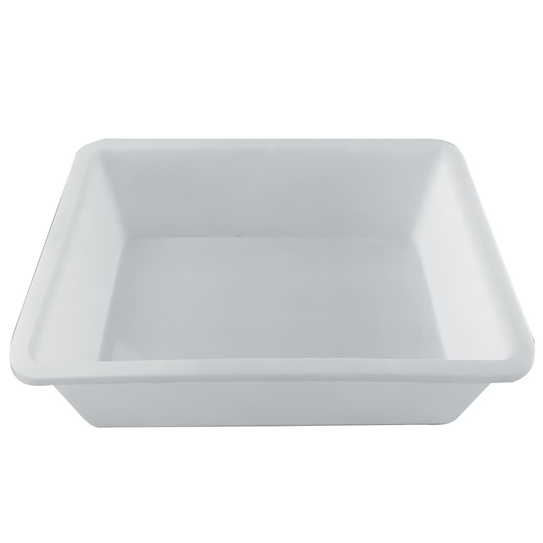 ADAMAS-BETA Laboratory PP Plastic Dish Square Portable Rectangular White Lab Supplies Storage Tray without Cover