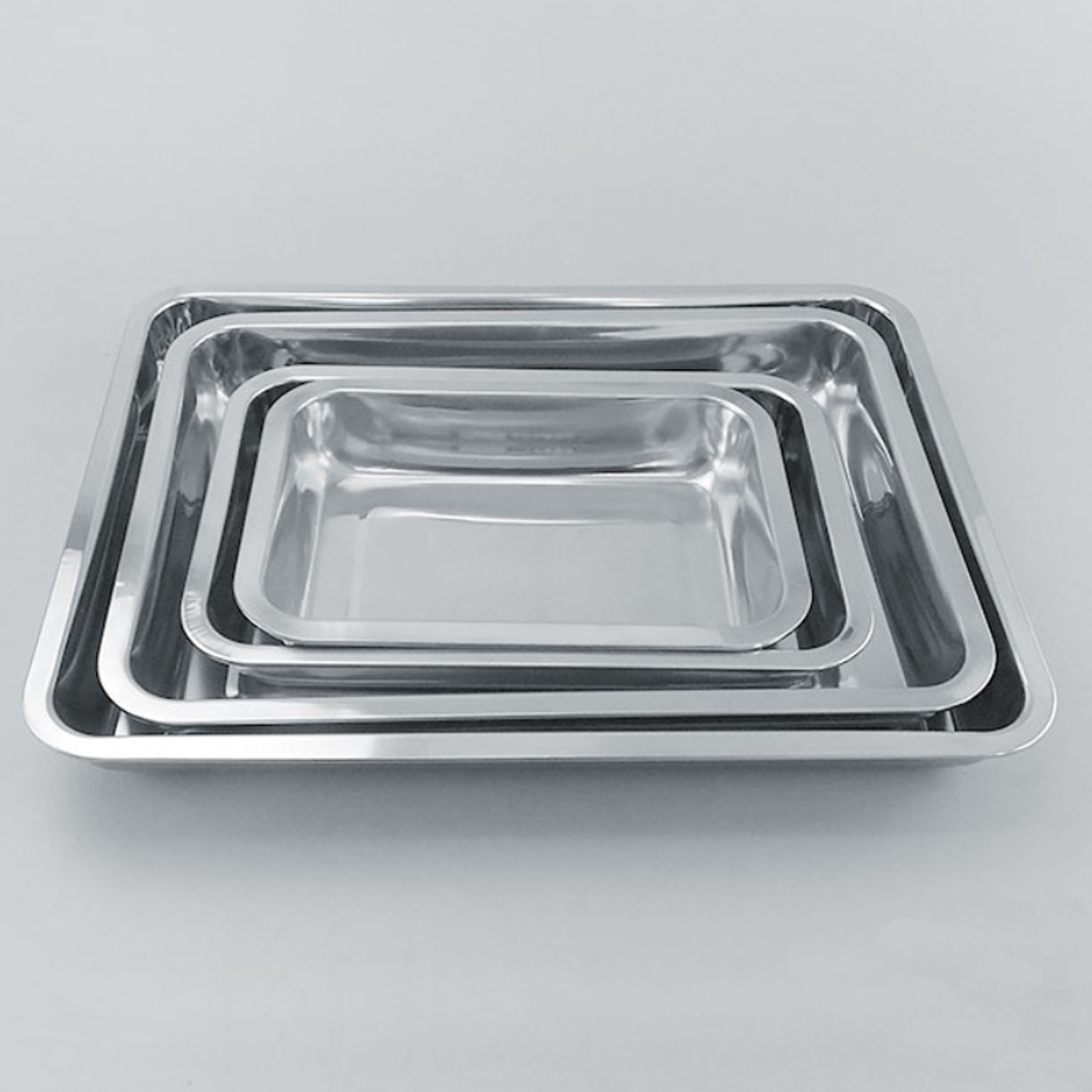 ADAMAS BETA 304 Stainless Steel Square Plate Laboratory Appliances Holding Tray Rectangular Shallow Dish for Kitchen/Baking Container
