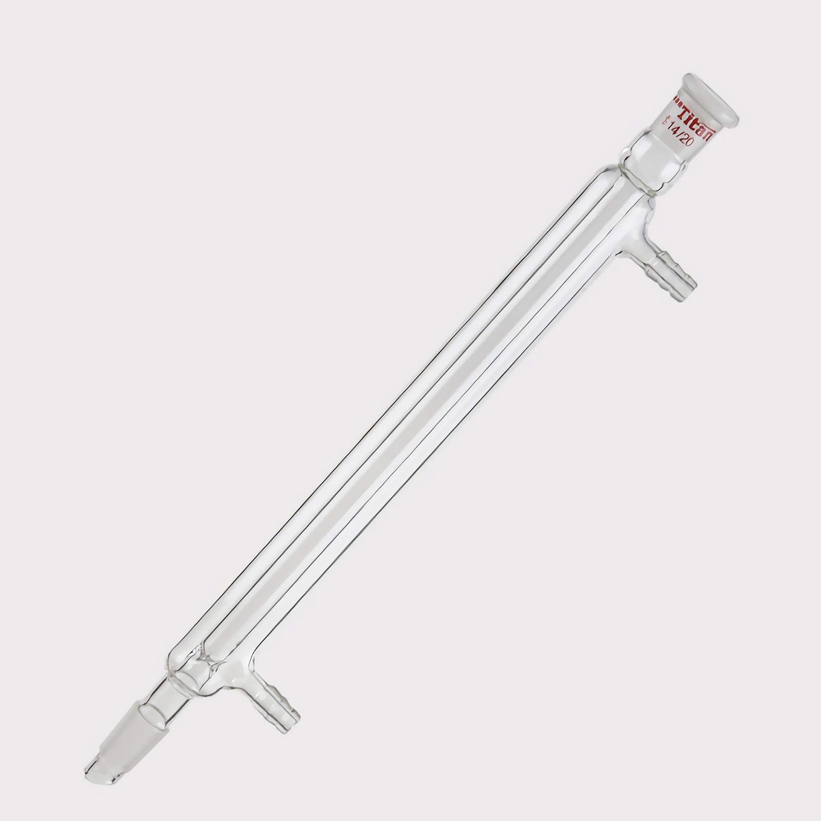 ADAMAS BETA 1pcs Sandwich Fractionation Column 180-330mm Grinding Mouth Laboratory Glass Straight Condenser Tube with Nozzle