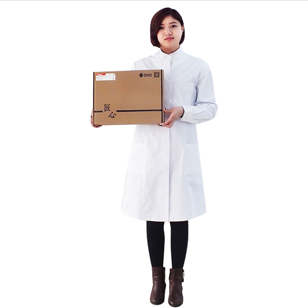 ADAMAS BETA Lab White Coat Polyester Cotton Single Breasted Men's/Women's Nurse Uniform Long Sleeve Laboratory Protective Jacket