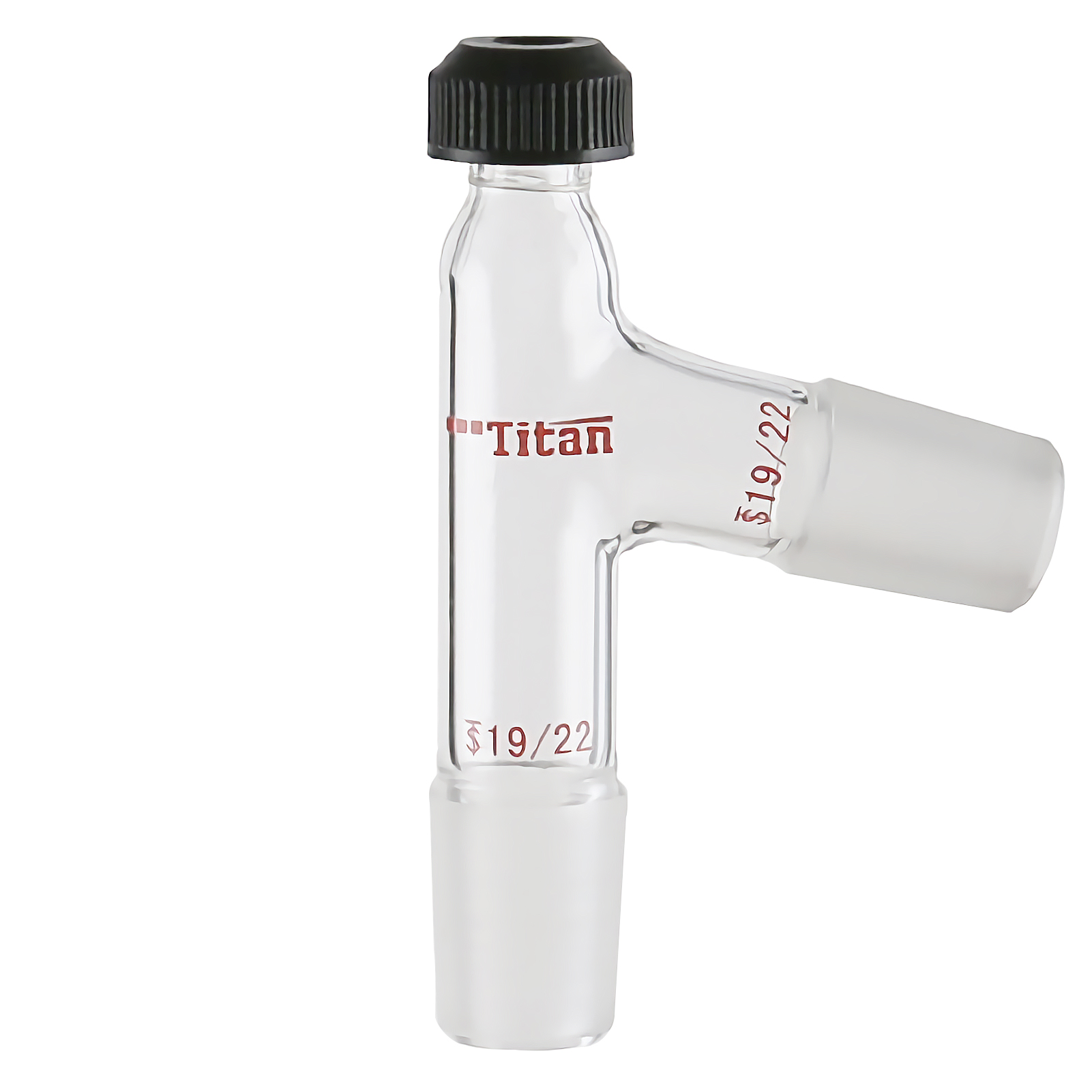 ADAMAS-BETA Laboratory Glass Supplies 75° Glass Head 3-Grind Chemistry Experiment Common Distillation Flask/Tube Connetor