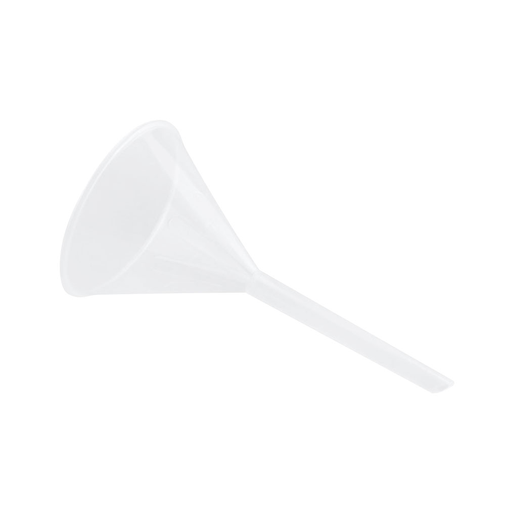 ADAMAS BETA 5pcs Lab Plastic Funnel PP Laboratory Filter Triangular Funnel Transparent 60-150mm Long/Short Neck Liquid Transfer Funnels