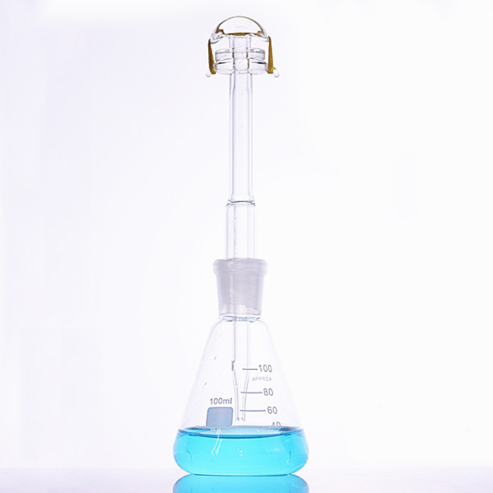 ADAMAS-BETA Gucai Arsenic Detector 100ml/150ml Conical Flask+Pointed Nose Glass Tube Set Laboratory Silver Salt Arsenic Measuring Instruments