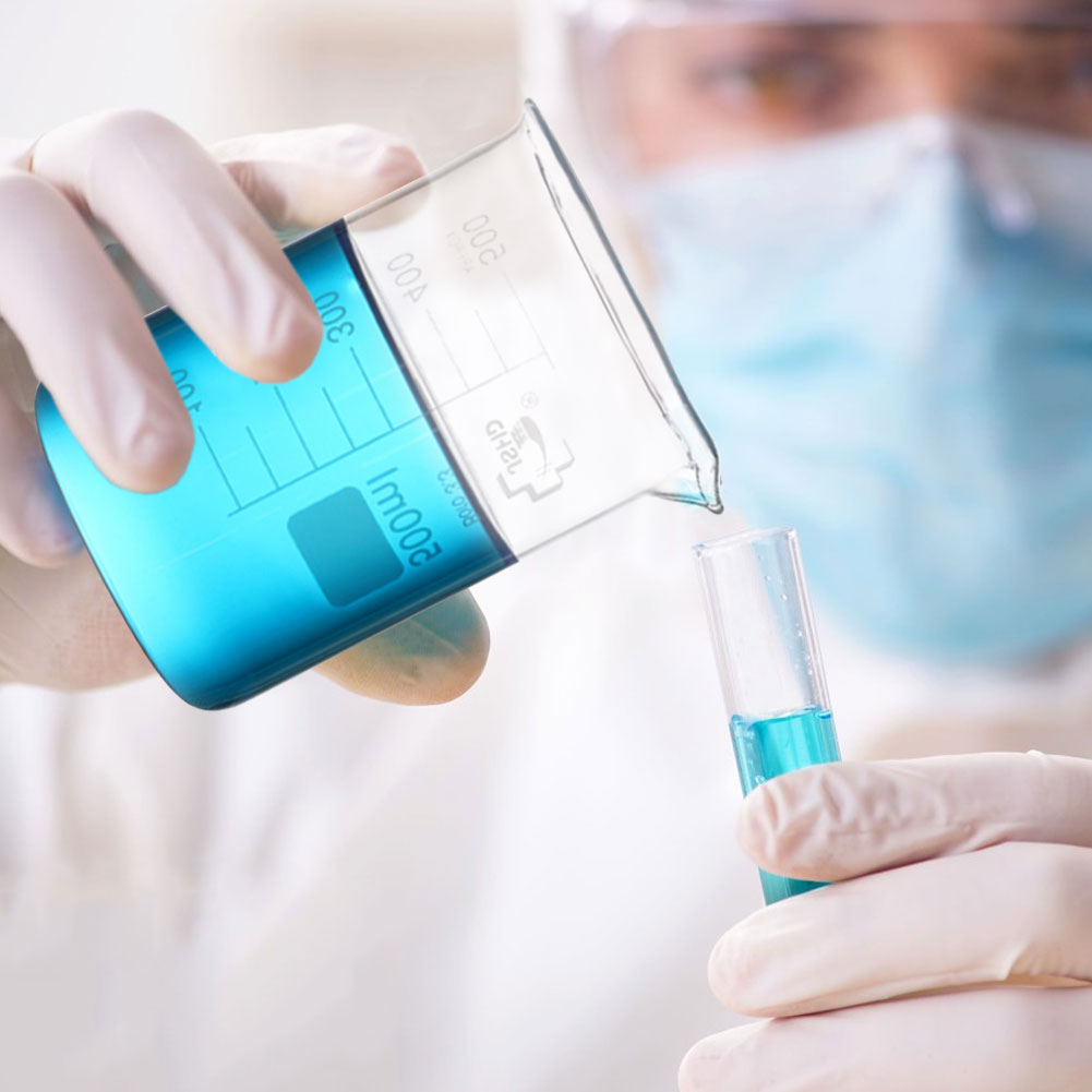 ADAMAS BETA 3.3 Boro Glass Beaker Set 5-14pcs Low Form with Spout Lab Measuring Cup Graduated 10-1000ml Beaker Clamp/Brush/Glass Stirring Rod