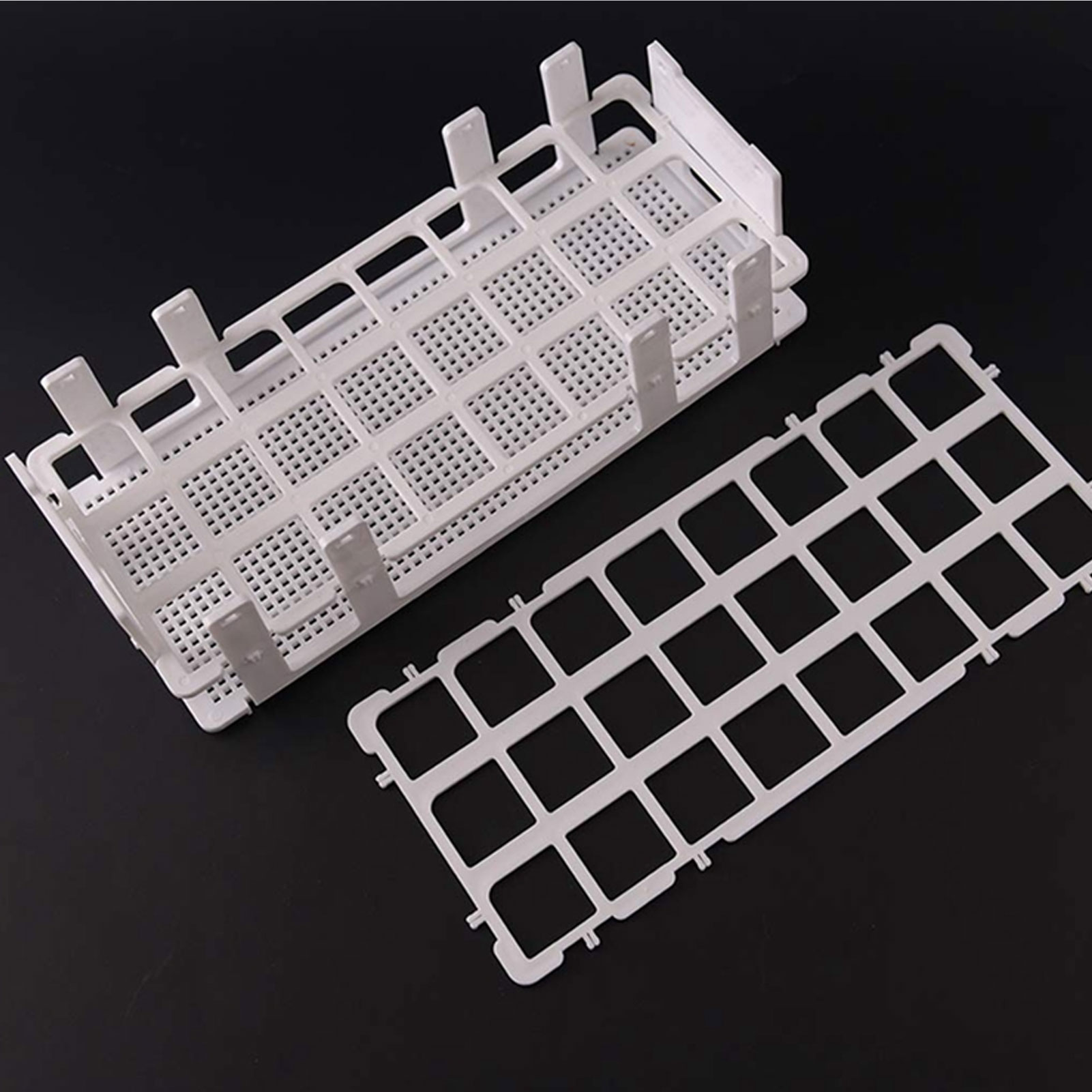 ADAMAS BETA Detachable Plastic Test Tube Rack 21-90 Wells Hole Diameter 13-30mm for Laboratory Test Tube Storage/Drying