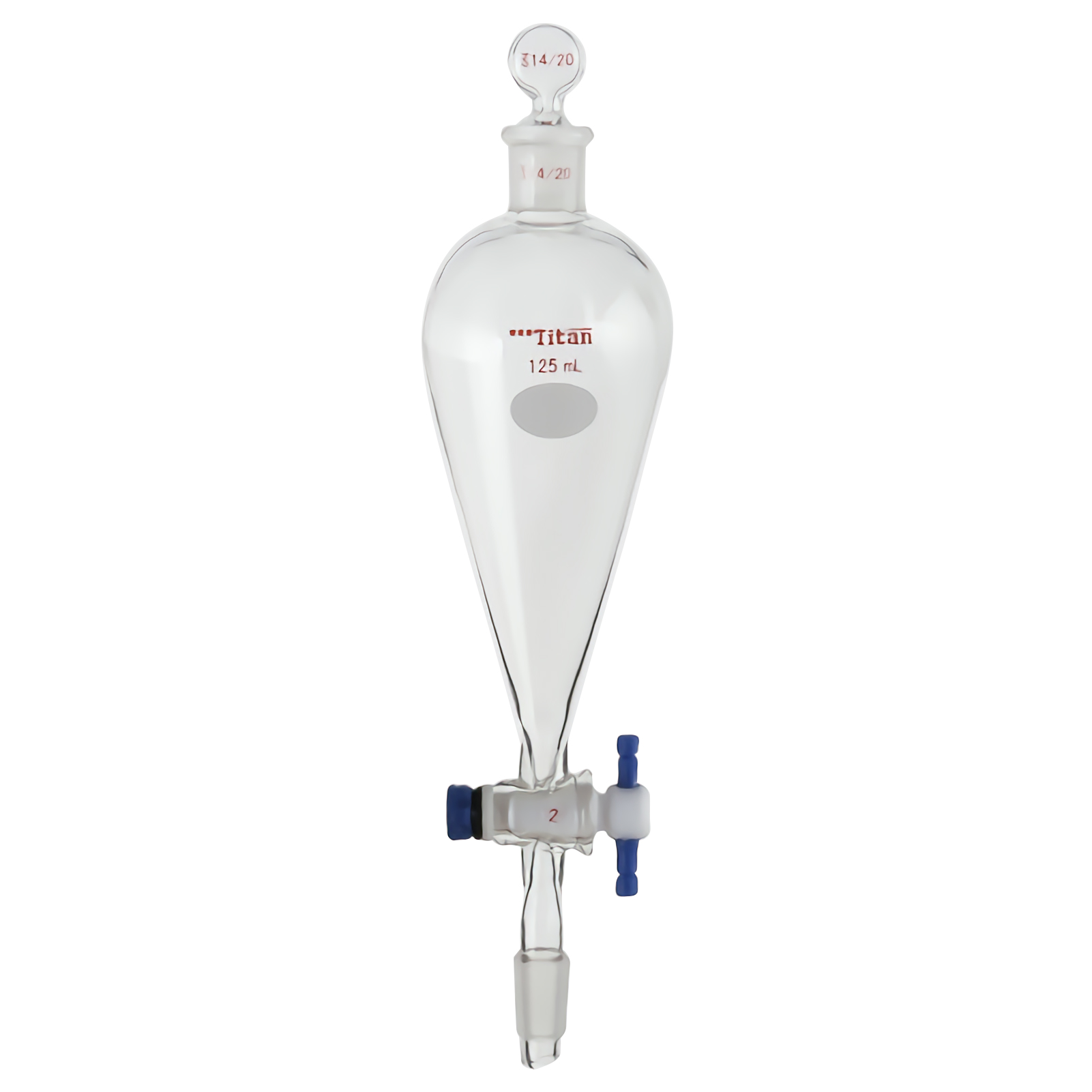 ADAMAS BETA Glass Separating Funnel Laboratory Funnels with Top Plug PTFE/Glass Cock Grinding Mouth 60-1000ml Pear-Shape Lab Filters