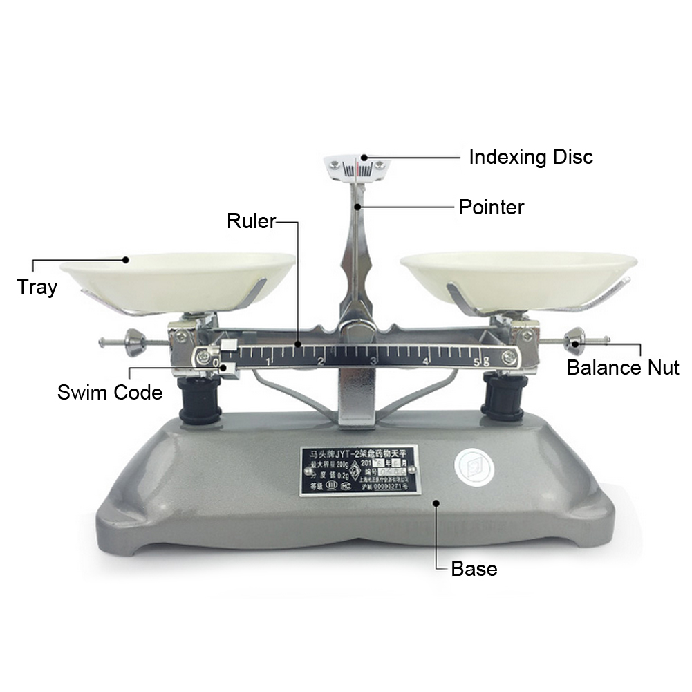 ADAMAS BETA Rack Balance Pharmaceutical Mechanical Tray Balance 100-5000g Laboratory Teaching Student Scale with Weights Tweezers