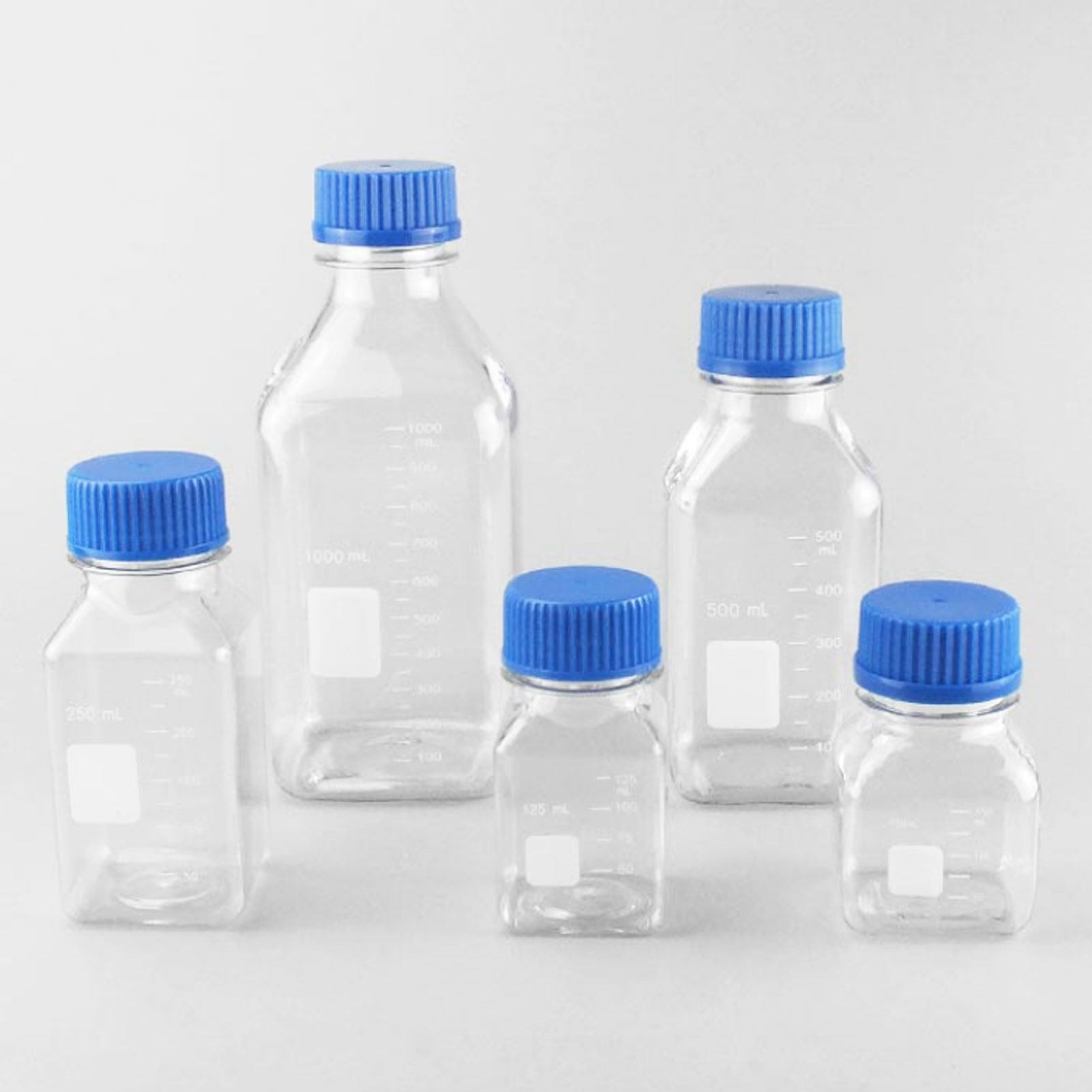 ADAMAS BETA Plastic Bottle 125-1000ml Narrow Mouth with Cover PET/PC Sterilized Lab Chemical Reagent Bottle Sample Sealing Bottles