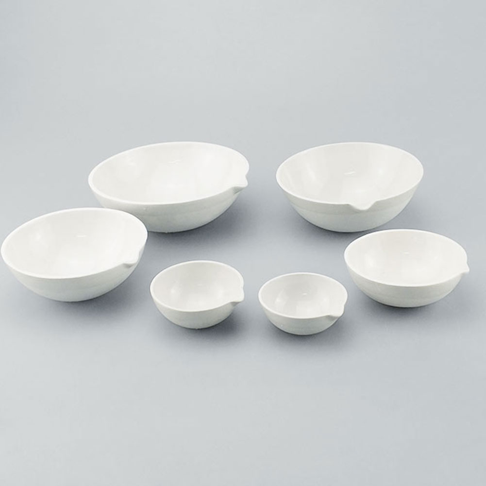 ADAMAS BETA Laboratory Ceramic Evaporating Dish Set 280mm Stainless Steel Round Dish Clamp With 35-1000ml Diameter 60-206mm for Experiment