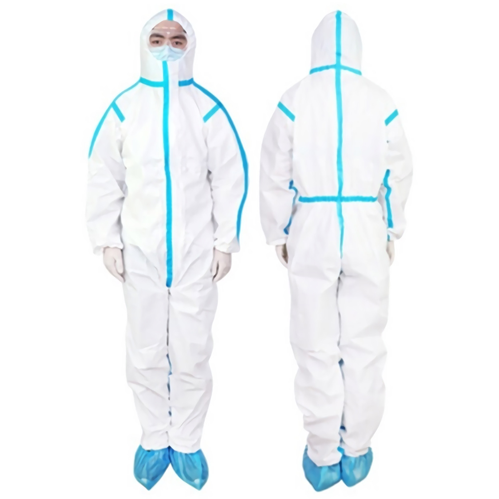 ADAMAS BETA Sterile Disposable Protective Clothing Siamese Hooded One-Piece Laboratory Dustproof Antistatic Coverall Suitable Height 165-185cm
