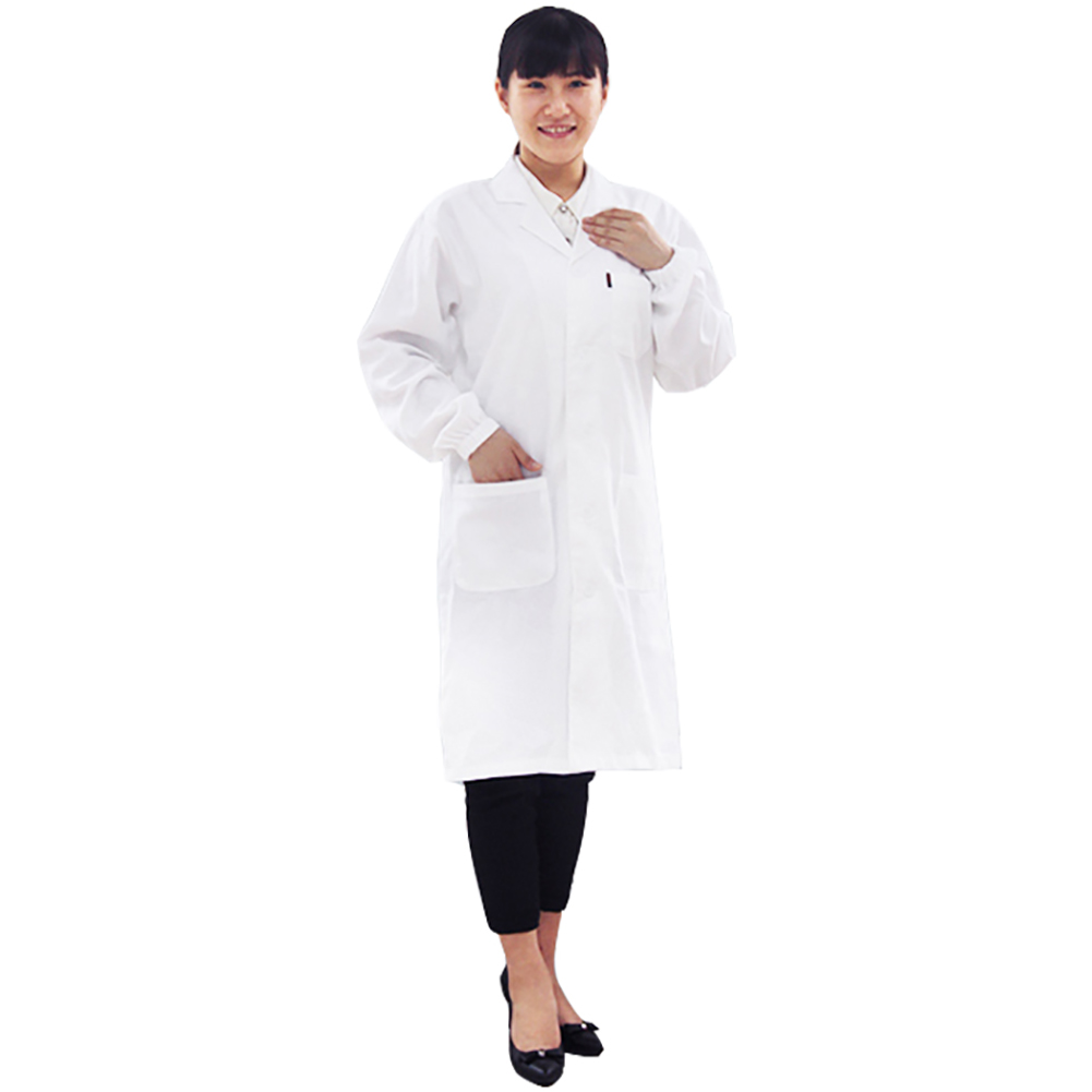 ADAMAS BETA Lab White Coat Women Nurse Uniform Polyester Cotton Single Breasted Long Sleeve Thin/Thick Laboratory Protective Jacket