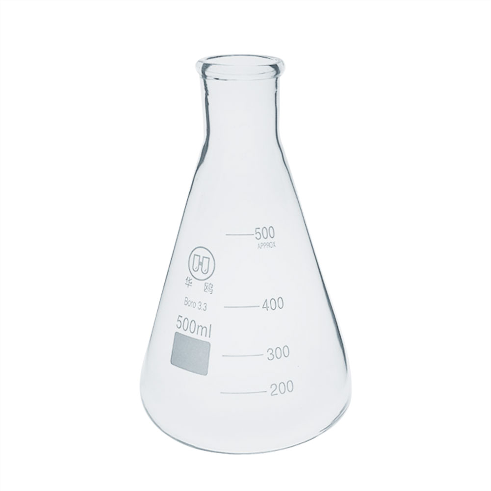 ADAMAS-BETA Lab Glass Triangular Beaker Erlenmeyer Flask with Stopper Narrow Mouth/Wide Neck 25ml-1000ml Micro Erlenmeyer Flask 10ml (Pack of 6/12)
