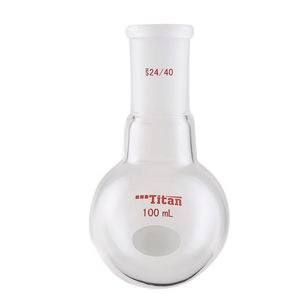 ADAMAS BETA Single Neck Round Bottom Ball Bottle Thick-Walled Clear Lab Glassware Laboratory Flasks for Heating/Reaction/Distillation Experiment