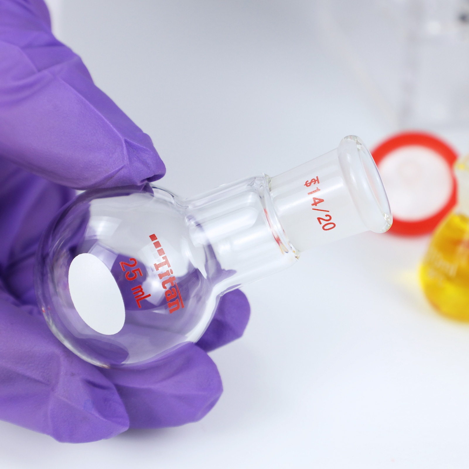 ADAMAS BETA Single Neck Round Bottom Ball Bottle Thick-Walled Clear Lab Glassware Laboratory Flasks for Heating/Reaction/Distillation Experiment