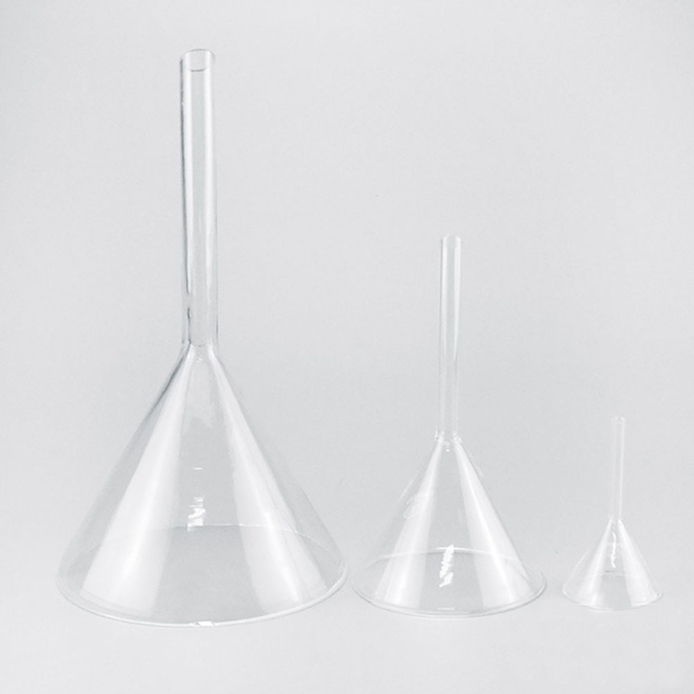 ADAMAS BETA Wholesale Lab Short Tube Glass Funnels 40-150MM Triangular Funnel Laboratory Sub Packaging/Filter Funnel