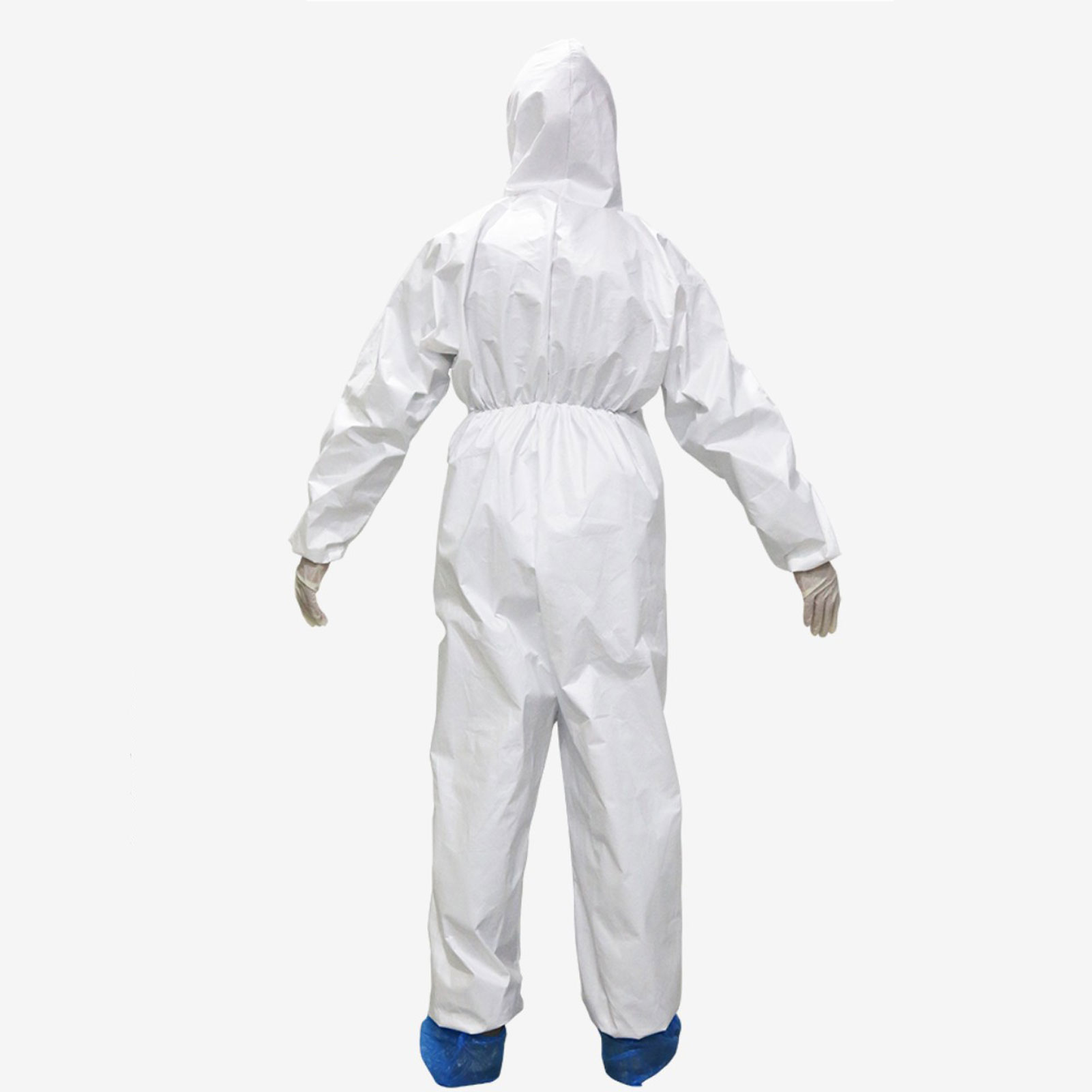 ADAMAS BETA Disposable Isolation Gown Non-woven Fabric Laboratory Protective Clothing One-Piece Hooded Dustproof Clean Coverall