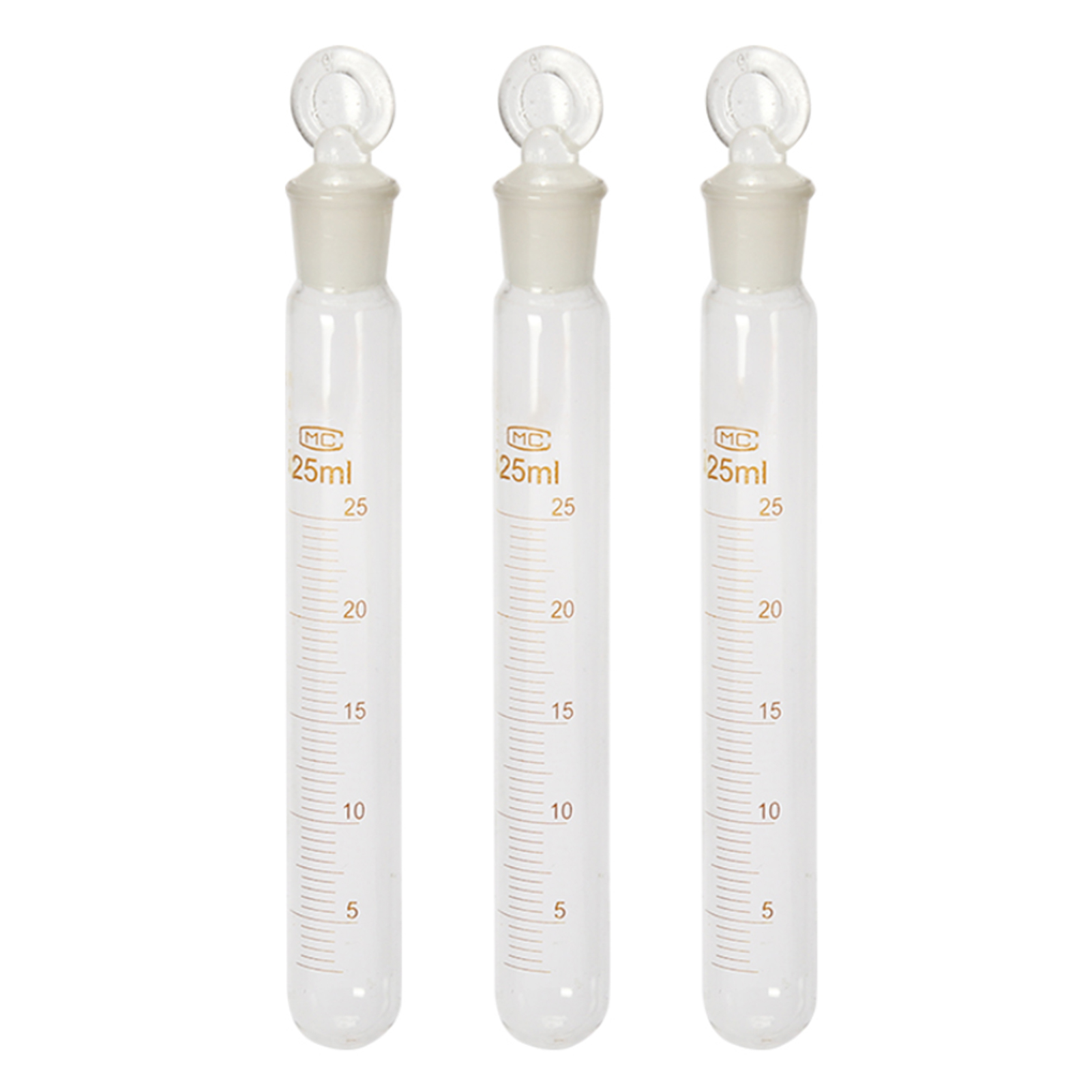 ADAMAS BETA Lab Glass Graduated Test Tube with Stopper 5-100ml  Grinding Mouth Round Bottom Laboratory Test Tube for Microbial Culture Experiment