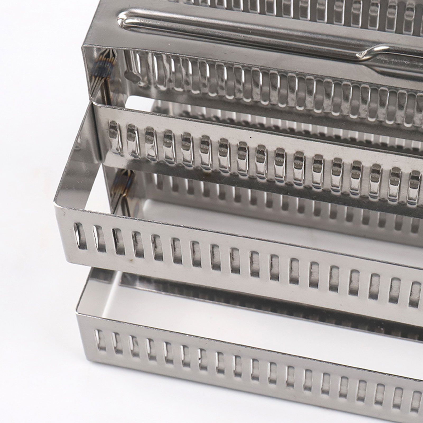 ADAMAS BETA Lab Stainless Steel Slide Dyeing Rack with Handle Laboratory Slide Storage Holder Suitable for 20/30/60 Sheets Standard Slides