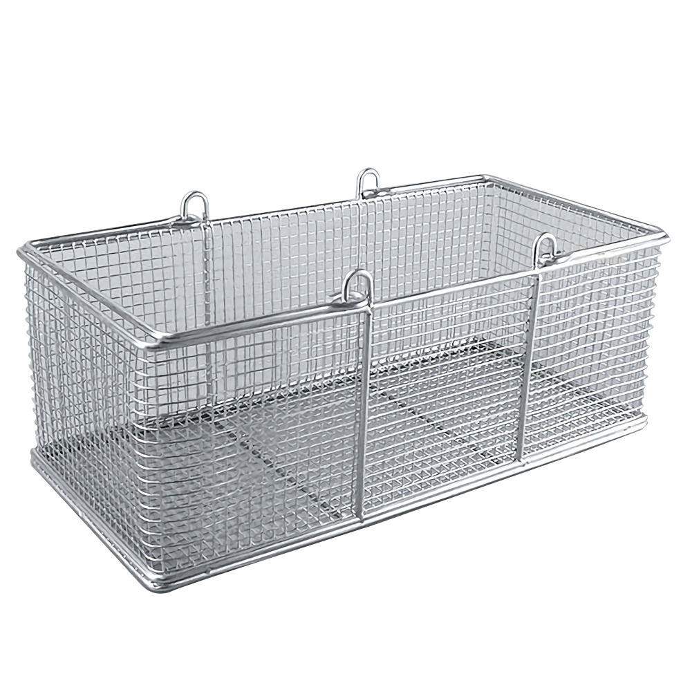 ADAMAS BETA Lab 304 Stainless Steel Wire Basket With Handle Cleaning/Disinfection Frame Storage/Draining Basket for Laboratory