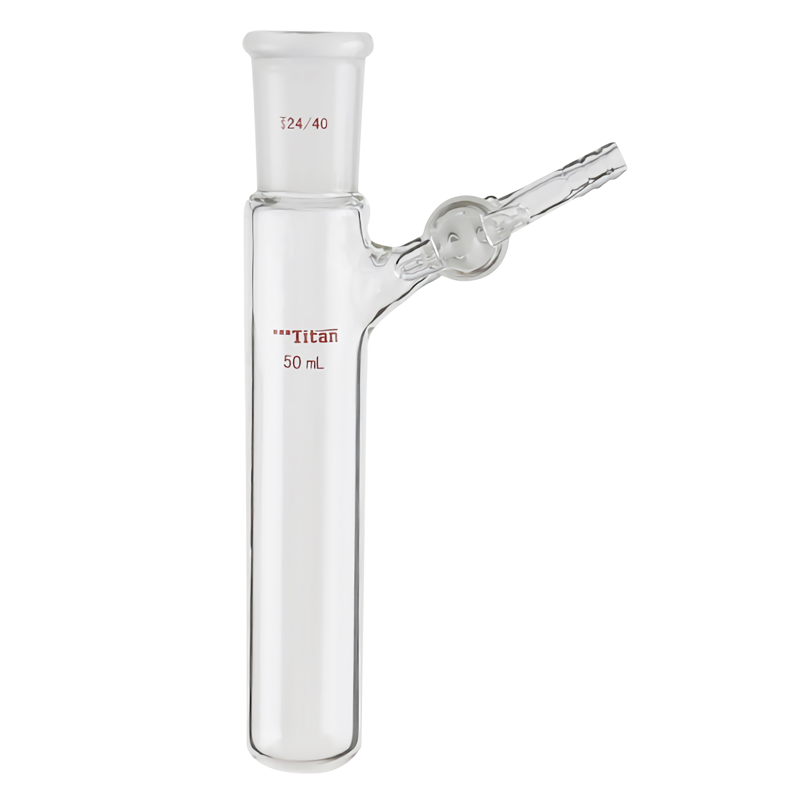 ADAMAS-BETA Two-way Reaction Tubes with Glass Stopcock/PTFE Piston Thick Wall Lab Glassware Grinding Mouth 10-250ml Experiment Supplies