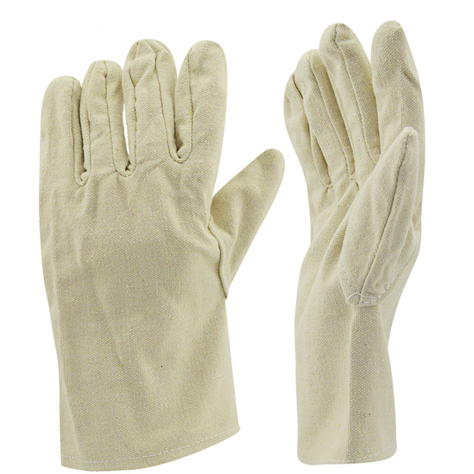 ADAMAS BETA Wholesale 10 Pairs Enlarged Canvas Gloves Labor Protection Gloves 25x12m Wearable Antiskid Laboratory Handling Gloves