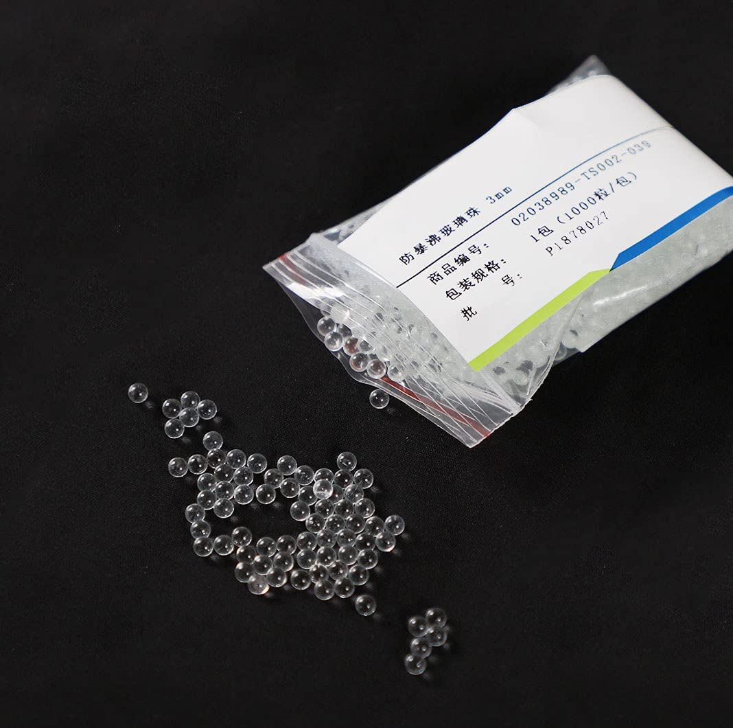 ADAMAS BETA Wholesale 1000pcs/Bag Solid Round Clear Glass Boiling Stones Beads, Diameter 1mm-6mm Anti-Riot Boiling Glass Bead