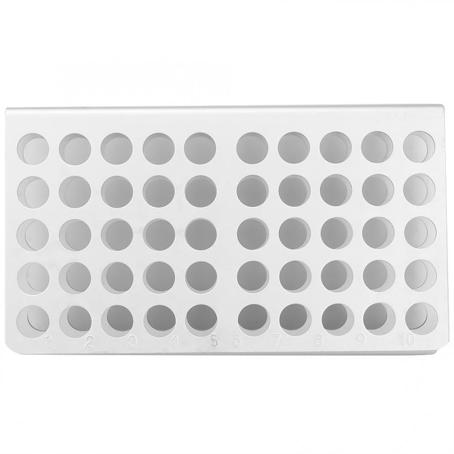 ADAMAS-BETA Lab Test Tube Racks 50 Round Holes Z-Shape Aluminum Alloy Tubes Storage Holders Well Diameter 12.2mm/14.5mm/17.5mm