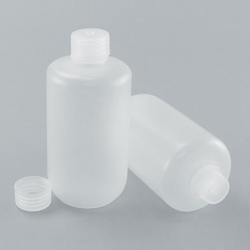 ADAMAS-BETA 5pcs Narrow Mouth Bottle Covered Laboratory Reagent Storage Bottle PP/PE/LDPE Plastic Volumetric Flask 150ML-1000ML