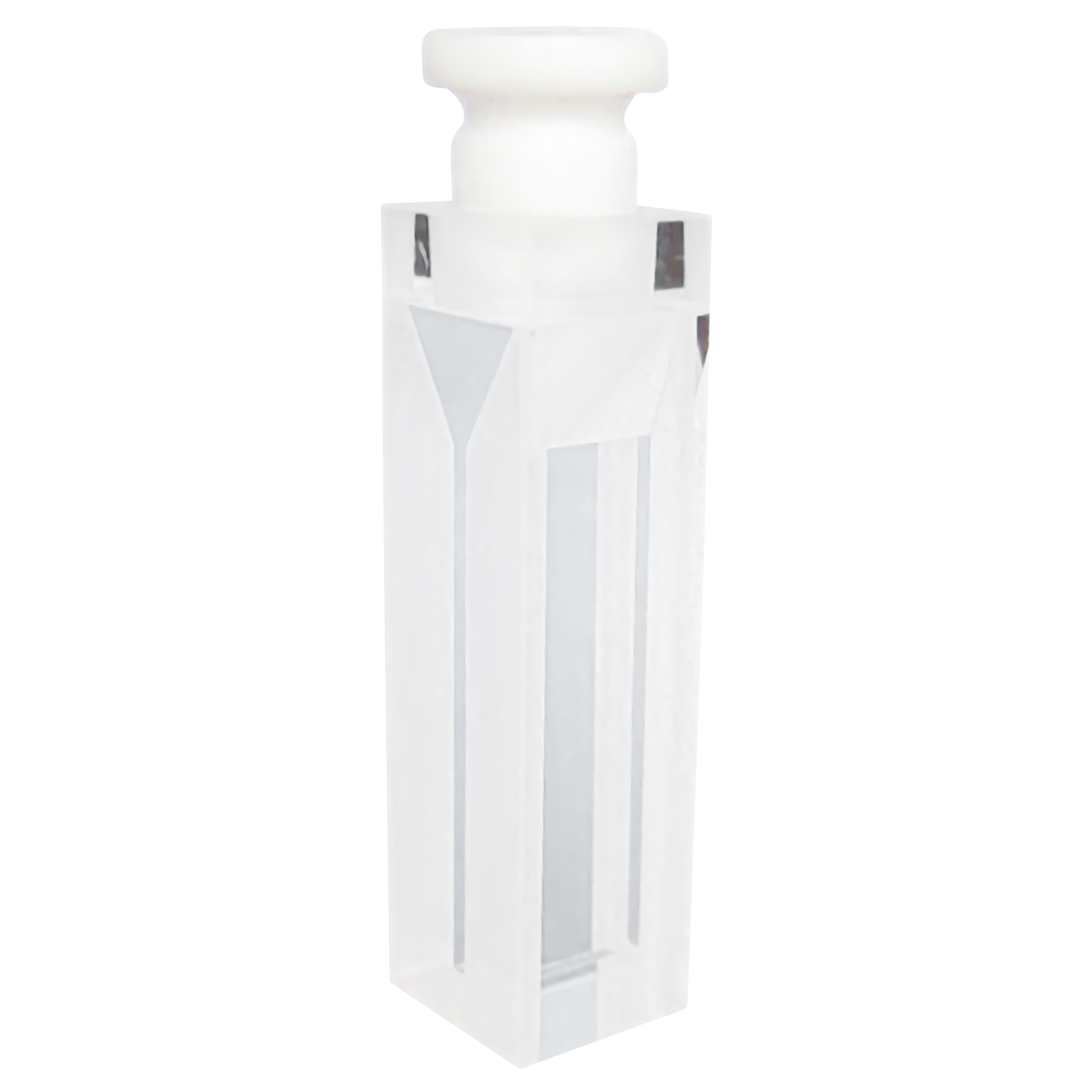 ADAMAS-BETA Laboratory Quartz Micro Fluorescent Four-way Cuvette with Lid Optical Path 10MM Trace Covered Glass Cuvette 12.5x12.5x45mm