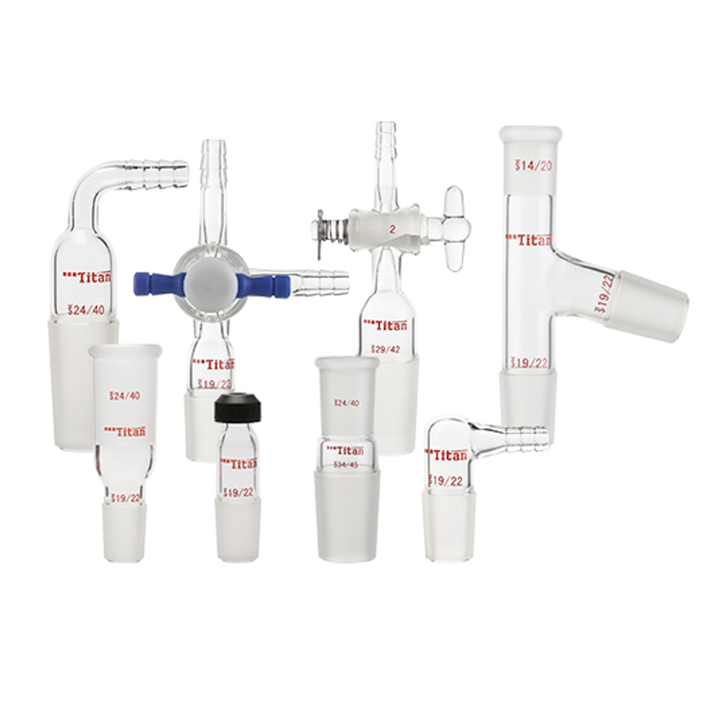 ADAMAS-BETA A-Shape High Borosilicate Glass Joint Glass Reducing Connecting Adapter Inner Grinding Mouth Connector Lab Glassware