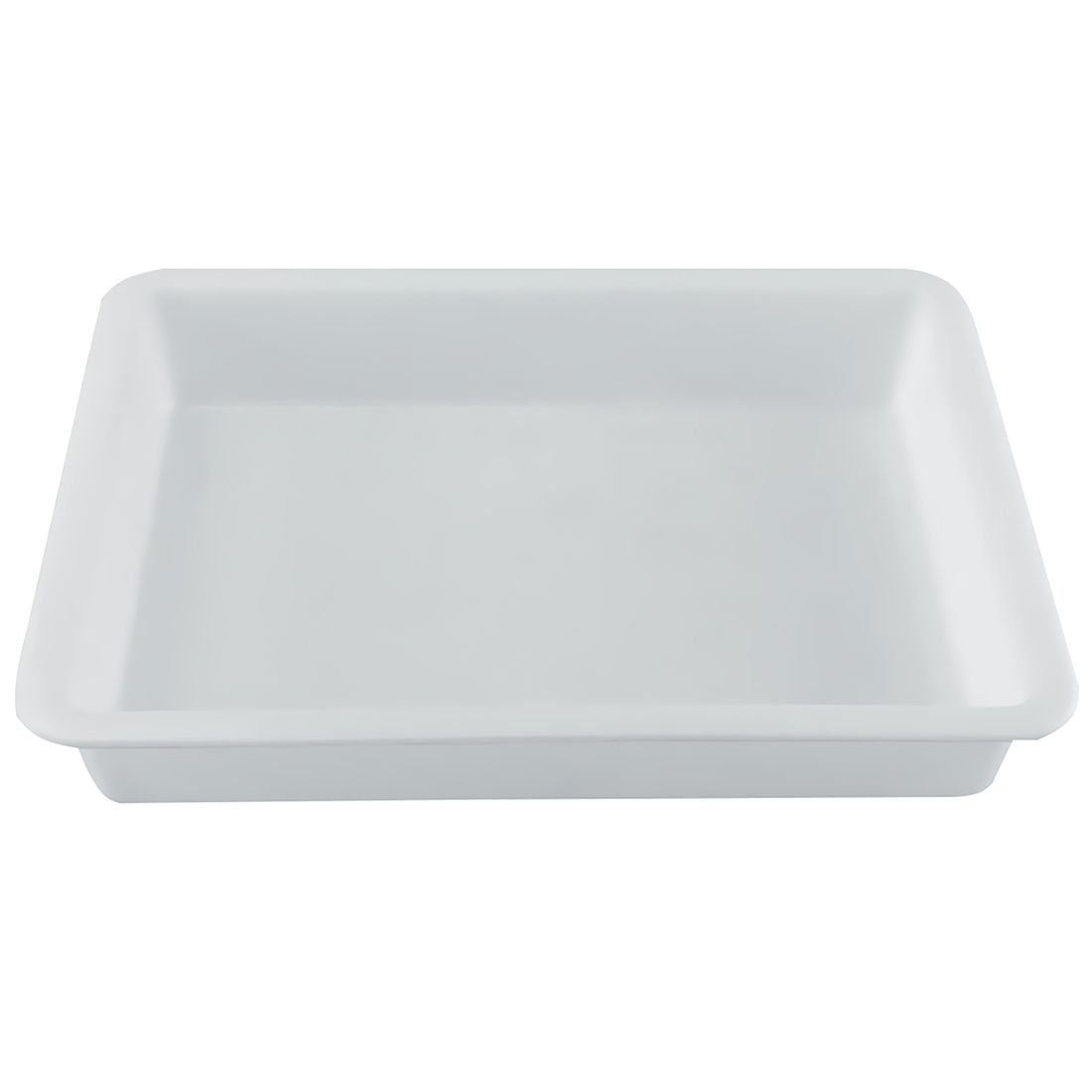 ADAMAS-BETA Laboratory PP Plastic Dish Square Portable Rectangular White Lab Supplies Storage Tray without Cover
