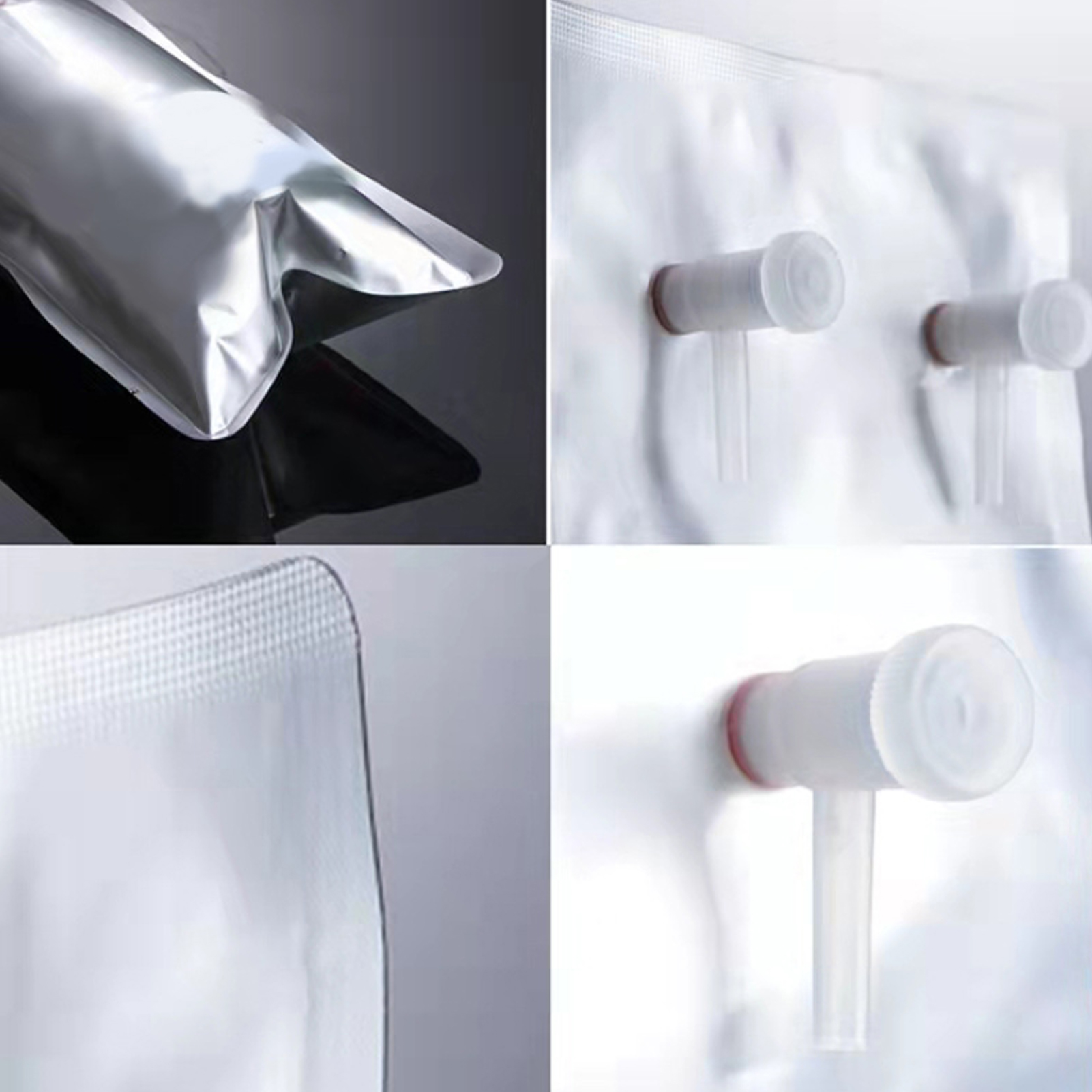 ADAMAS BETA Aluminum Foil Gas Sampling Bags with L-Shape Single/Double Valve Laboratory Composite Membrane Air Collection Bags 10ml-200L