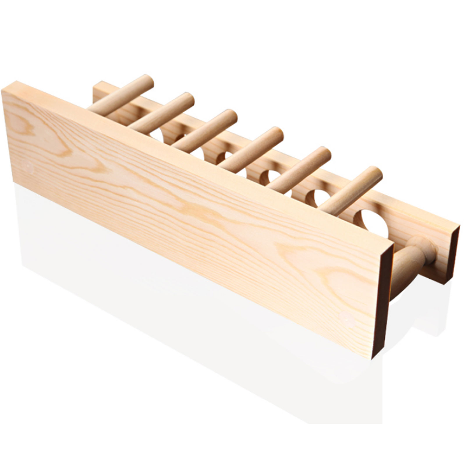 ADAMAS BETA Wooden Test Tube Rack 6-12Well with Stand Sticks Hole Diameter 22mm for Laboratory Tube Storage/Drying Holder