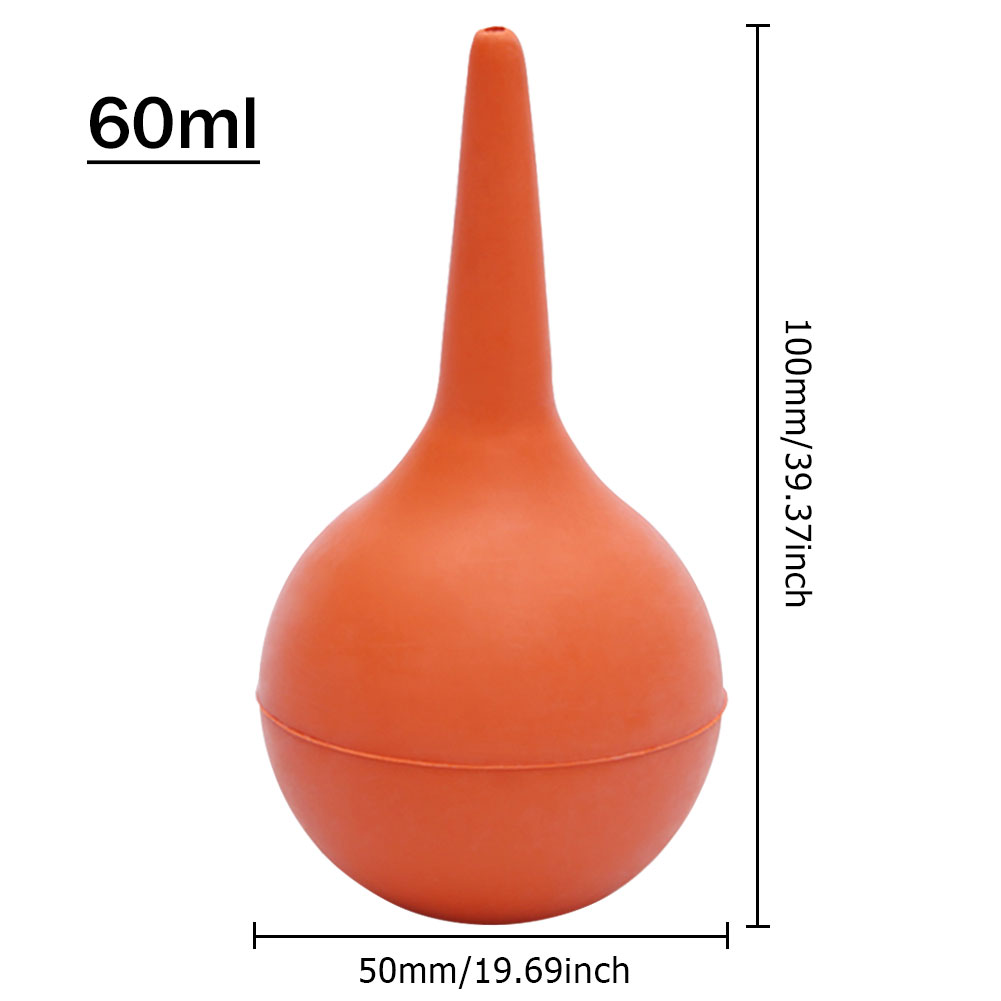 ADAMAS-BETA Lab Rubber Ear Washing Ball Auricular Bulb 30ml 60ml 90ml Syringe Bulb Cleaner Sucking Blowing Balloon